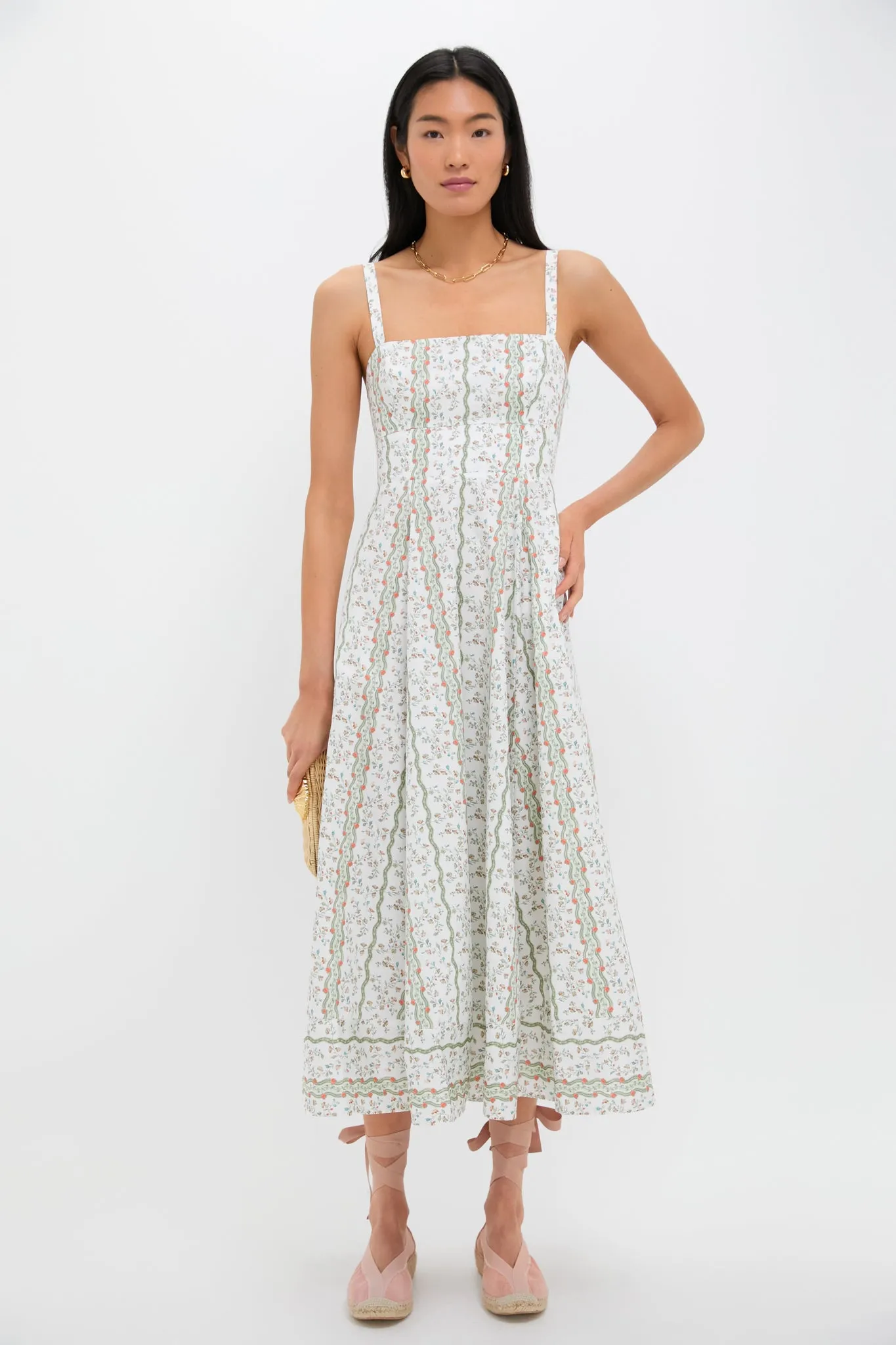 Green Multi Provence Floral Margot Dress sold by Tuckernuck product image thumbnail 2