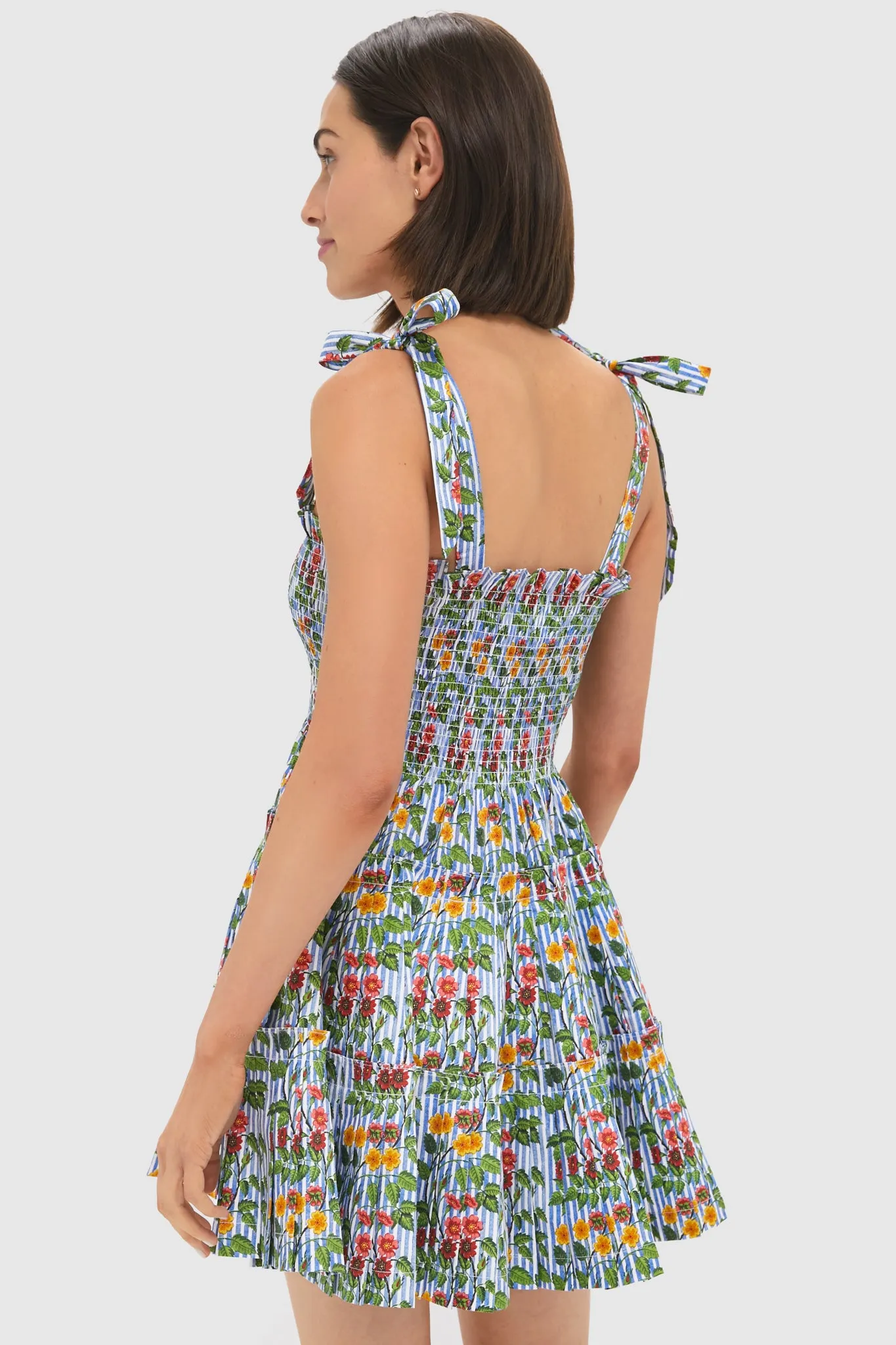 Geranium Stripe Ribbon Charlotte Nap Dress sold by Tuckernuck product image thumbnail 4