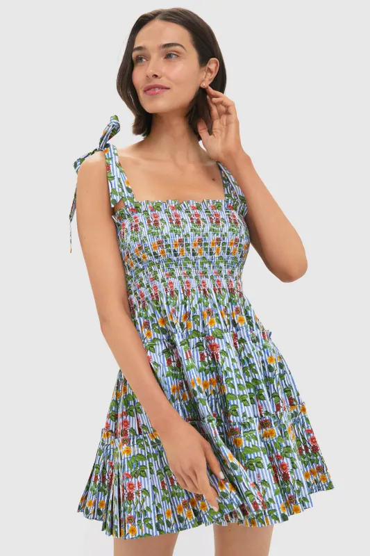 Geranium Stripe Ribbon Charlotte Nap Dress sold by Tuckernuck