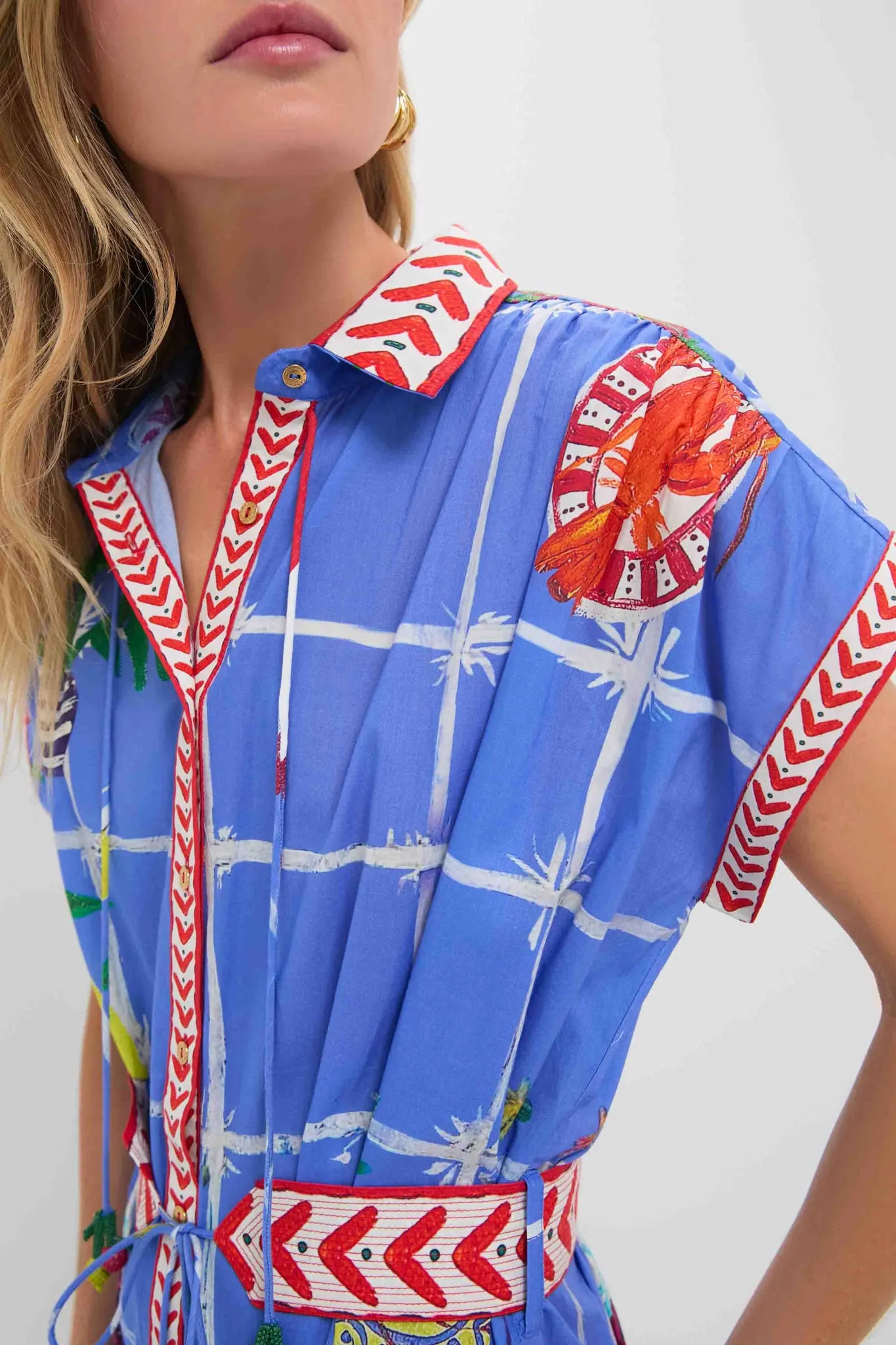 Picnic Blue Valerie Kaftan sold by Tuckernuck product image thumbnail 5