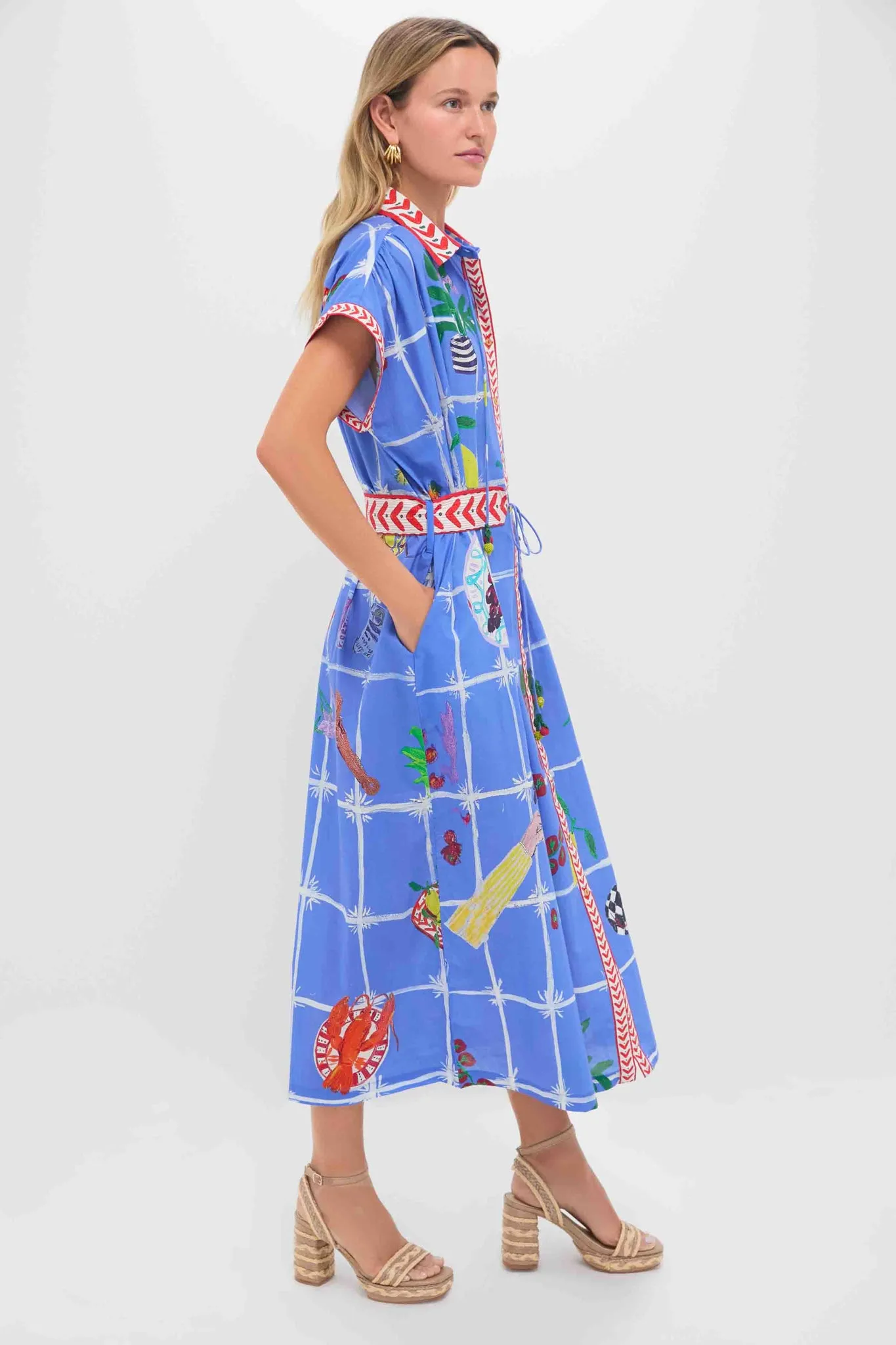Picnic Blue Valerie Kaftan sold by Tuckernuck product image thumbnail 3