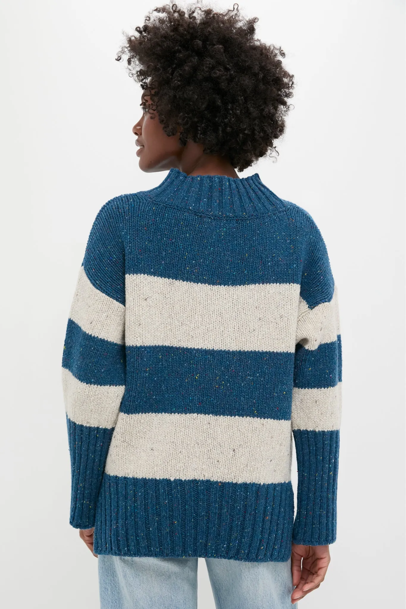 Ink Marl Arna Striped Funnel Neck Sweater sold by Tuckernuck product image thumbnail 4