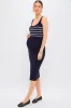 Navy and White Stripe Kristen Ribbed Knit Tank Dress sold by Tuckernuck