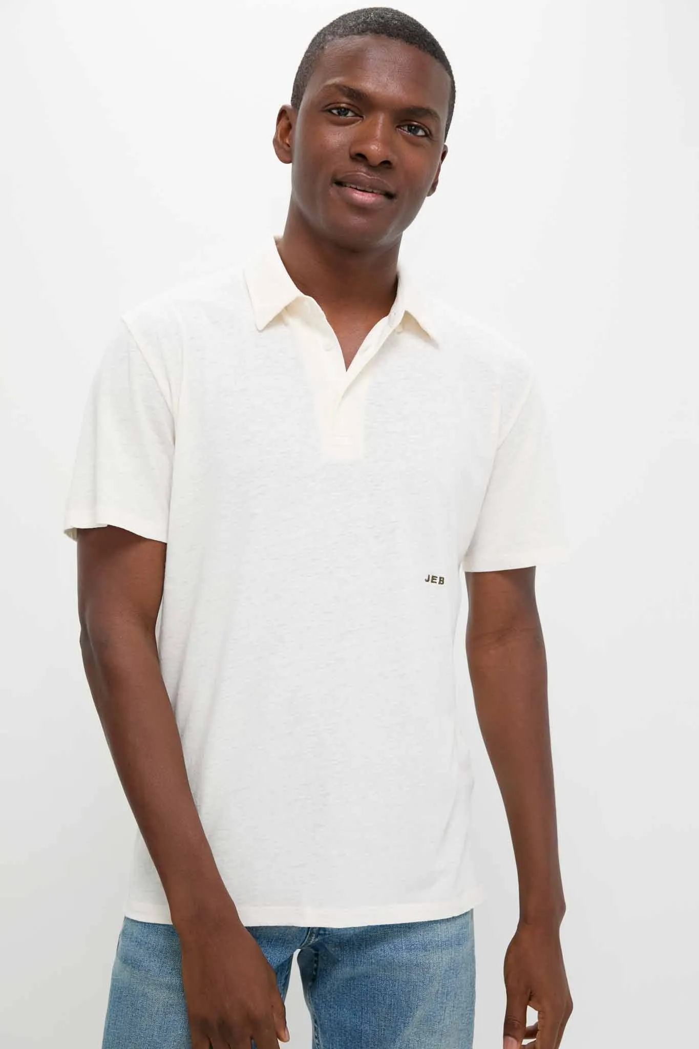 Sand Drift Linen Polo sold by Tuckernuck