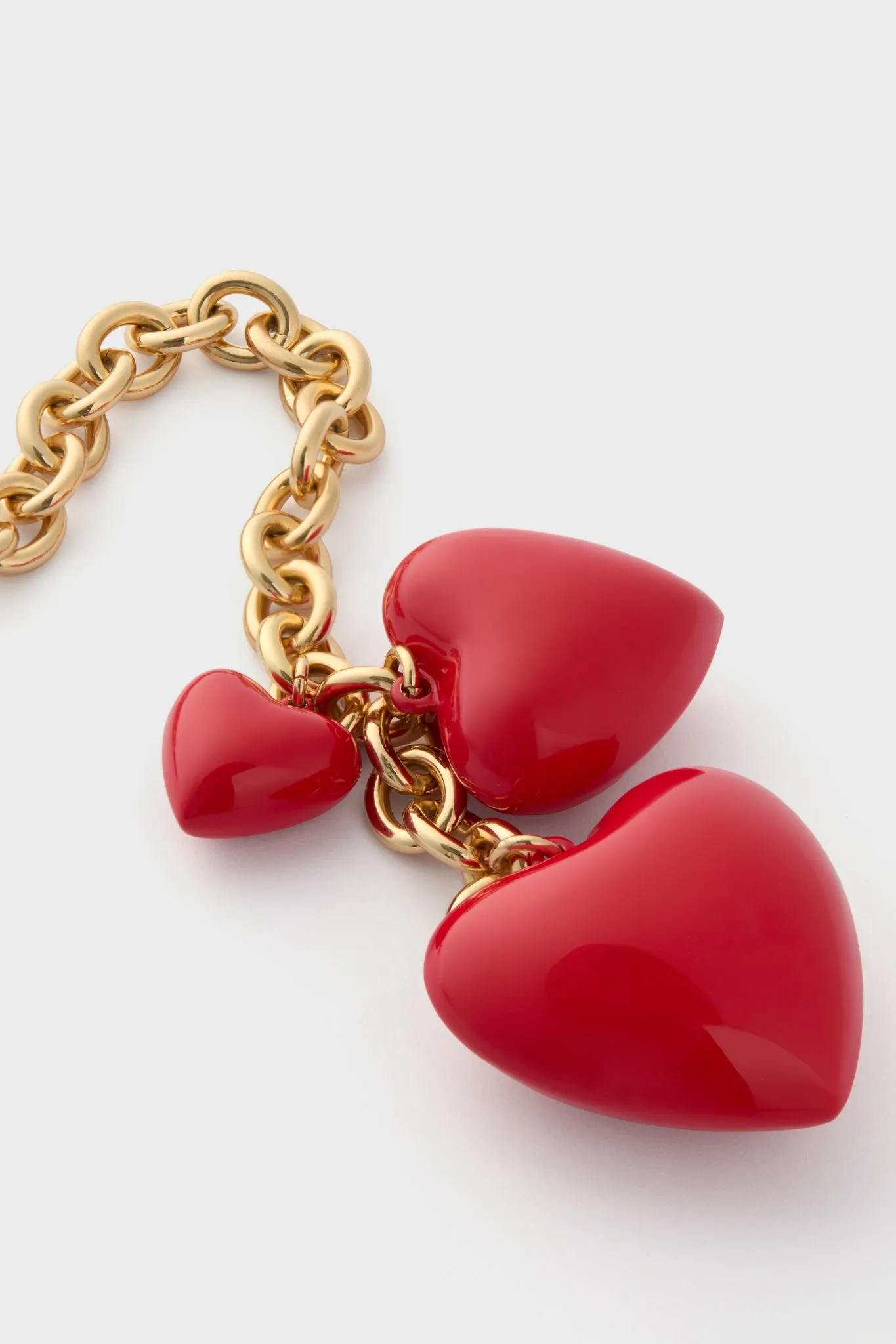 Gold and Cherry Red Happy Heart Bag Charm sold by Tuckernuck product image thumbnail 4