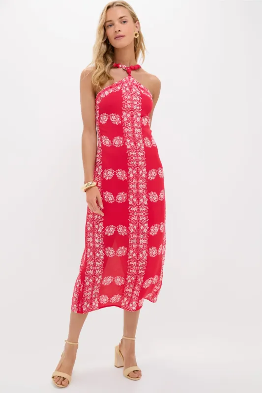 Red Floral Wauwinet Maxi Dress made by Hyacinth House