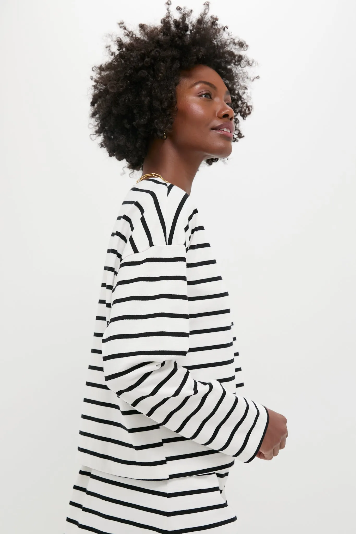 Black and White Stripe Brecan Tee sold by Tuckernuck product image thumbnail 3