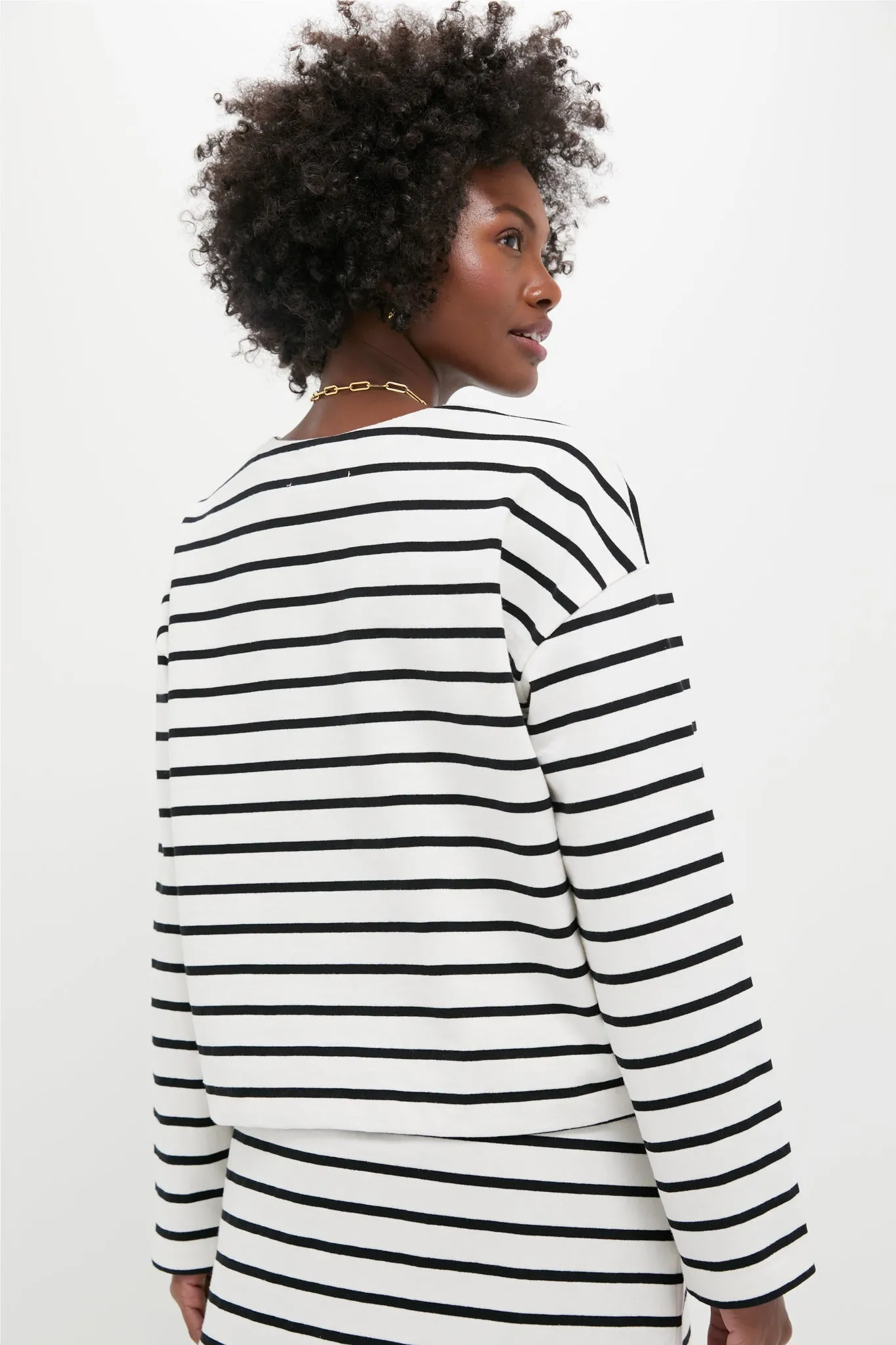 Black and White Stripe Brecan Tee sold by Tuckernuck product image thumbnail 4