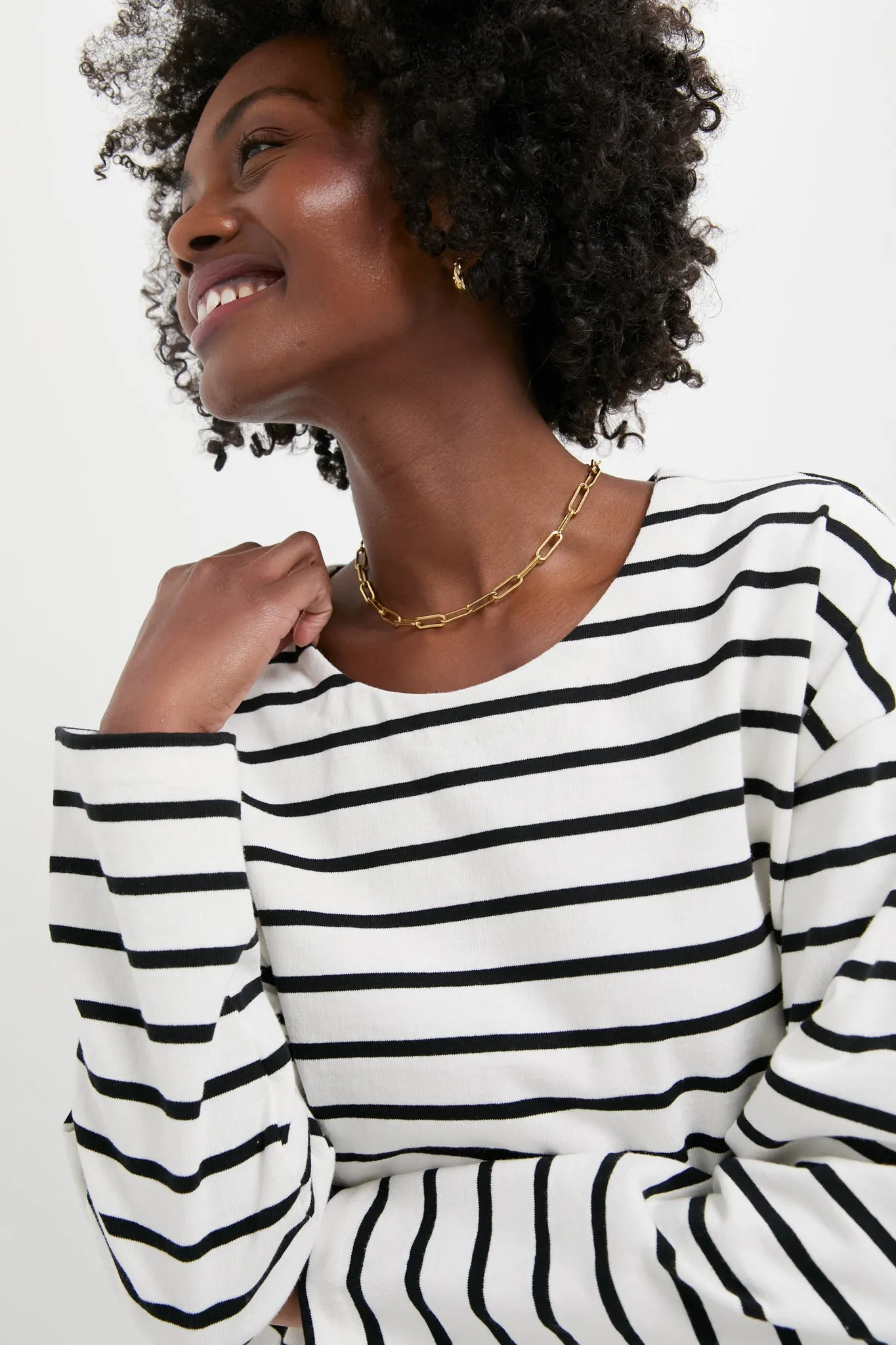 Black and White Stripe Brecan Tee sold by Tuckernuck product image thumbnail 5