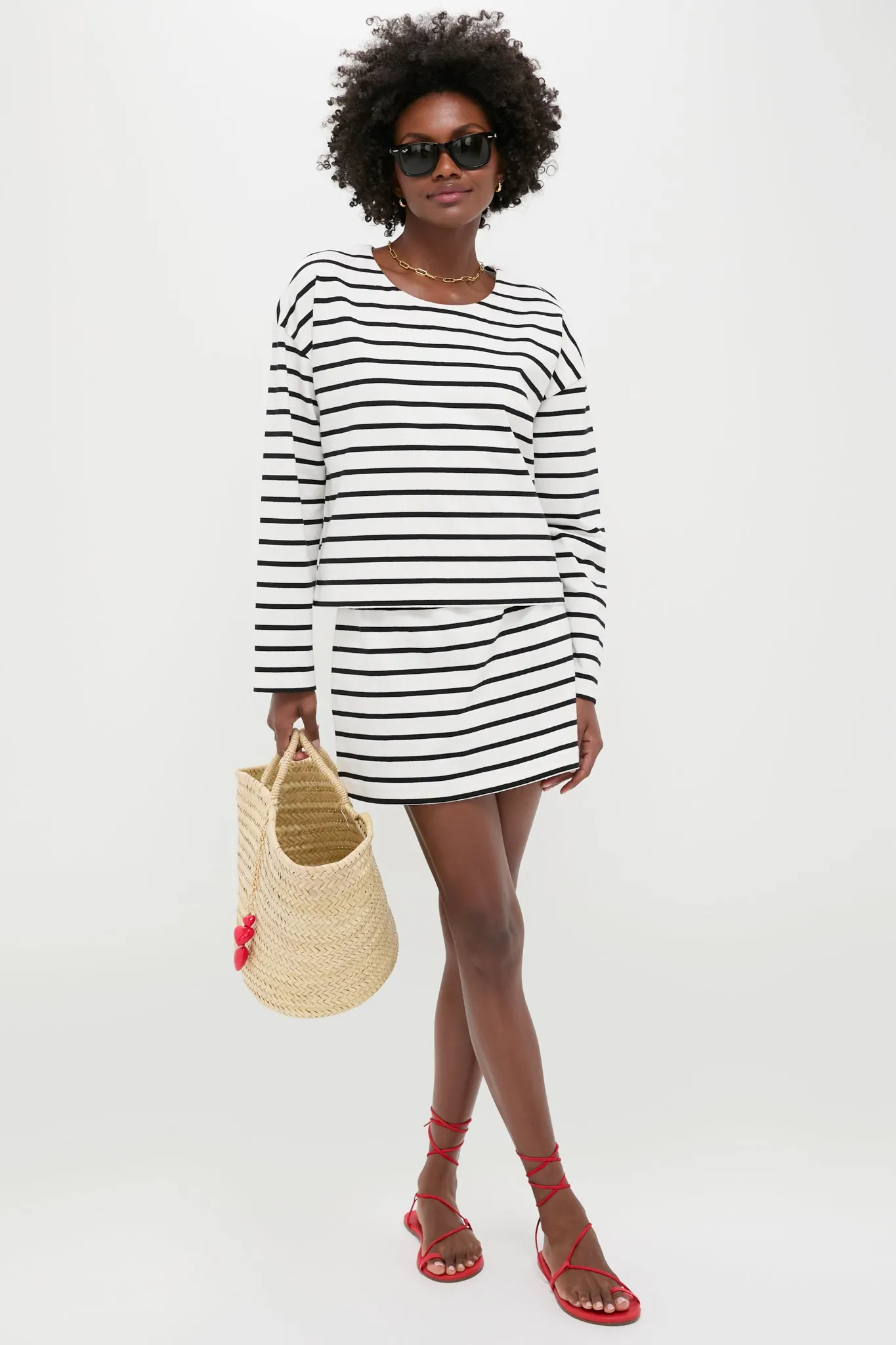 Black and White Stripe Brecan Tee sold by Tuckernuck product image thumbnail 2