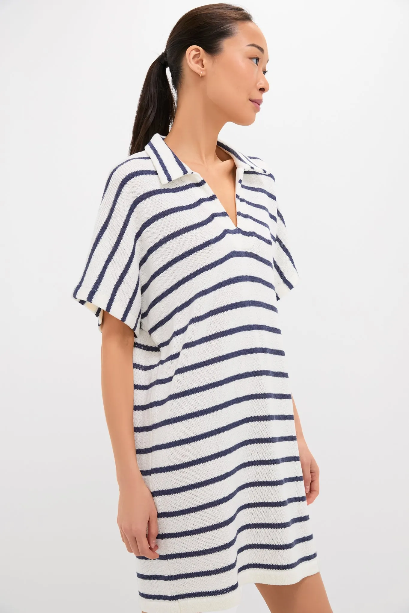 French Stripe Maren Mini Polo Dress sold by Tuckernuck product image thumbnail 3