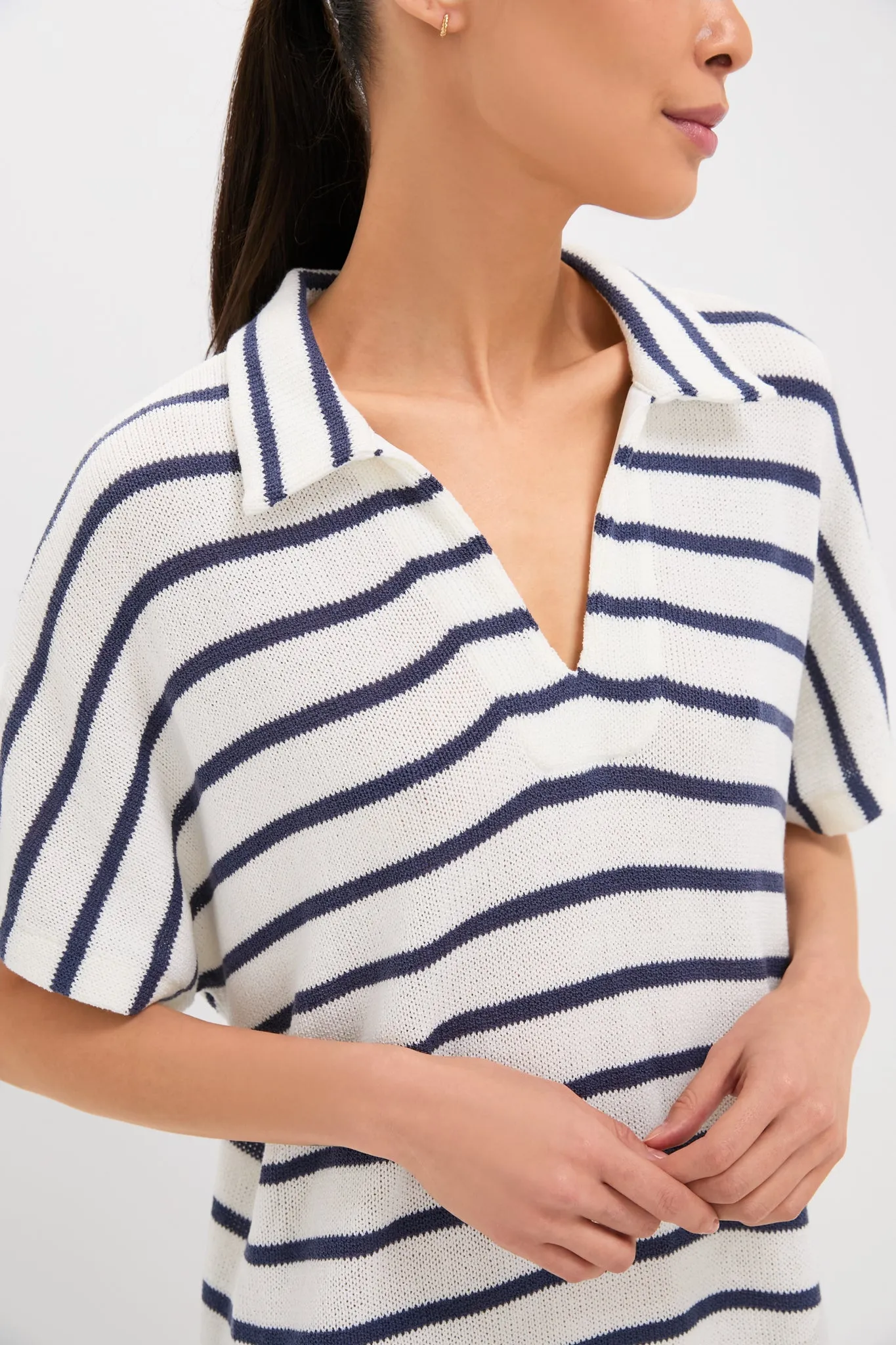 French Stripe Maren Mini Polo Dress sold by Tuckernuck product image thumbnail 5
