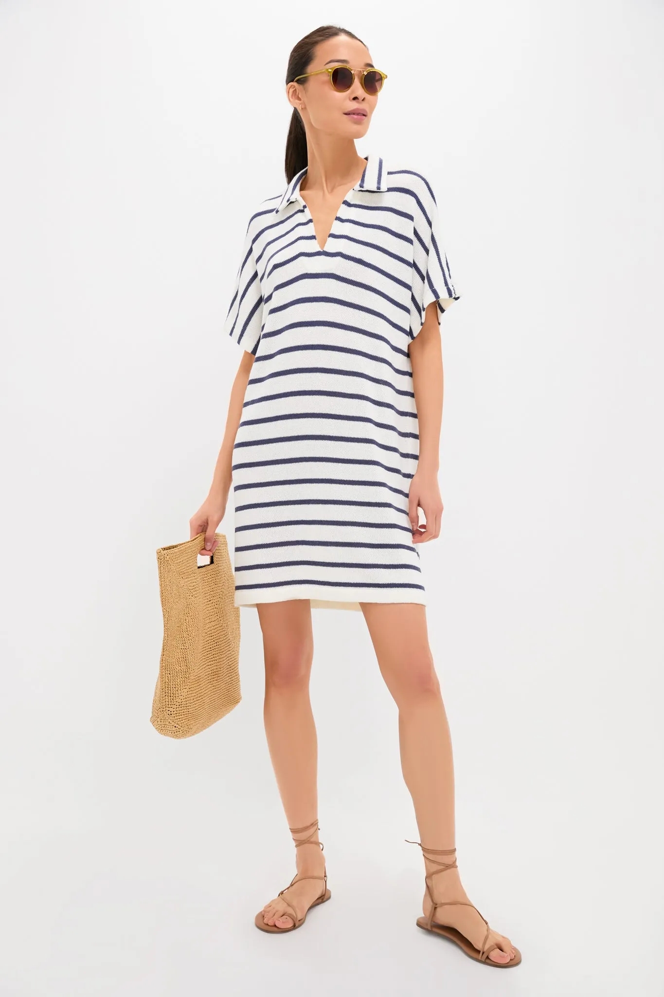 French Stripe Maren Mini Polo Dress sold by Tuckernuck product image thumbnail 2