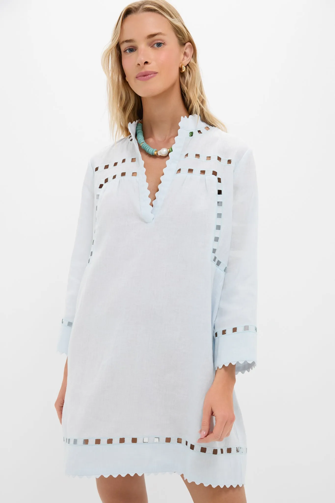 Pale Blue Cutout Dawson Tunic sold by Tuckernuck