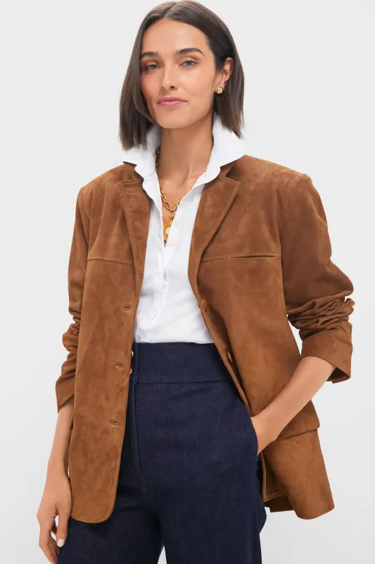 Tan Natalie Suede Jacket sold by Tuckernuck