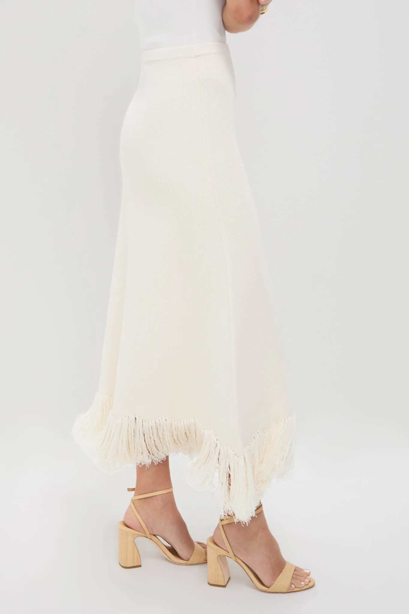 Parchment Clarissa Fringe Knit Skirt sold by Tuckernuck product image thumbnail 3