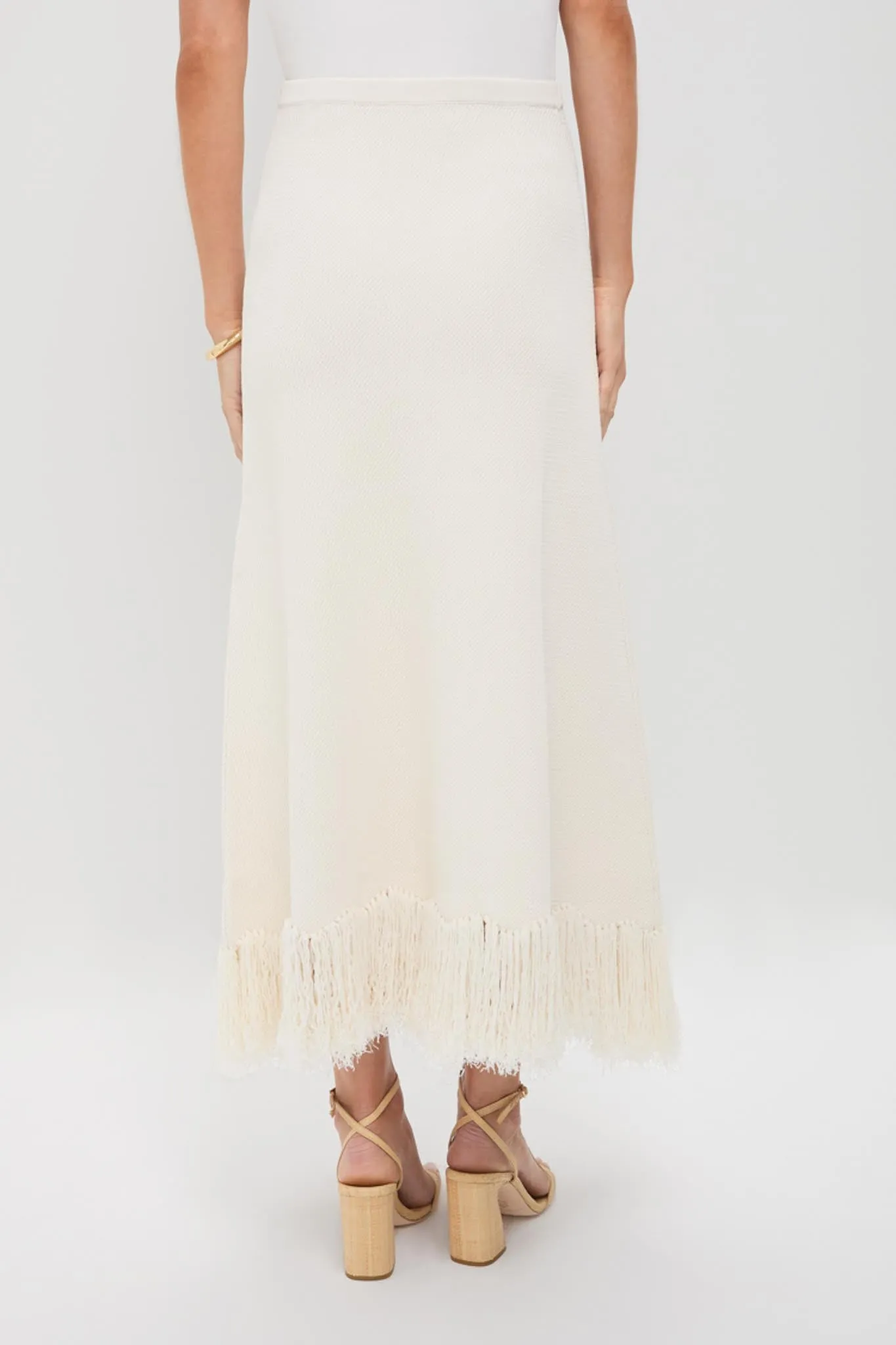 Parchment Clarissa Fringe Knit Skirt sold by Tuckernuck product image thumbnail 4