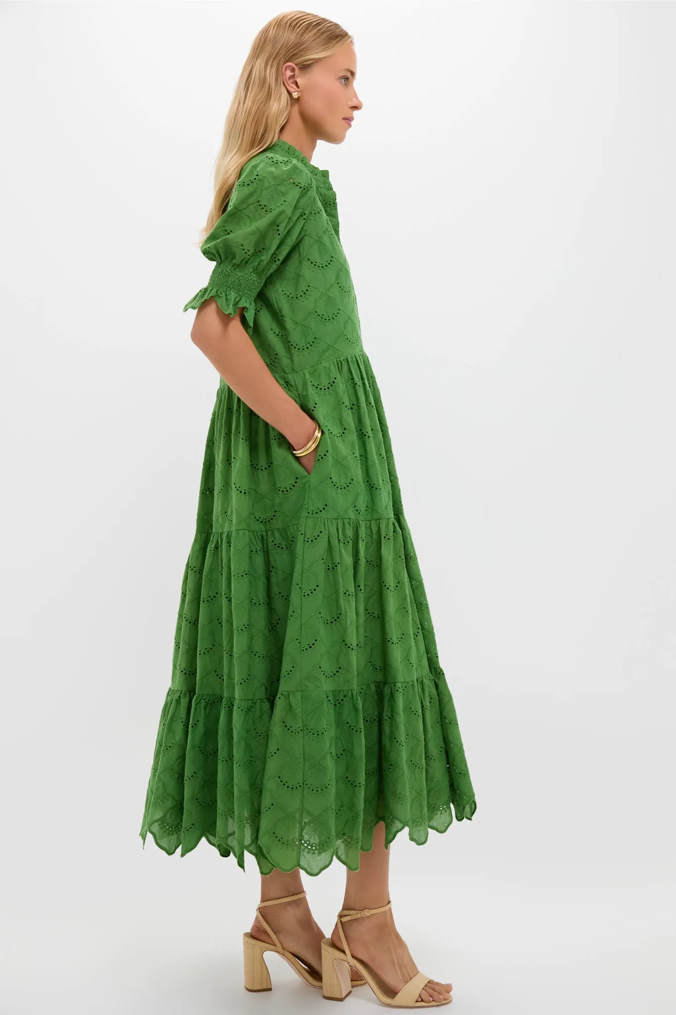 Fern Green Eyelet Bennett Maxi Dress sold by Tuckernuck product image thumbnail 4
