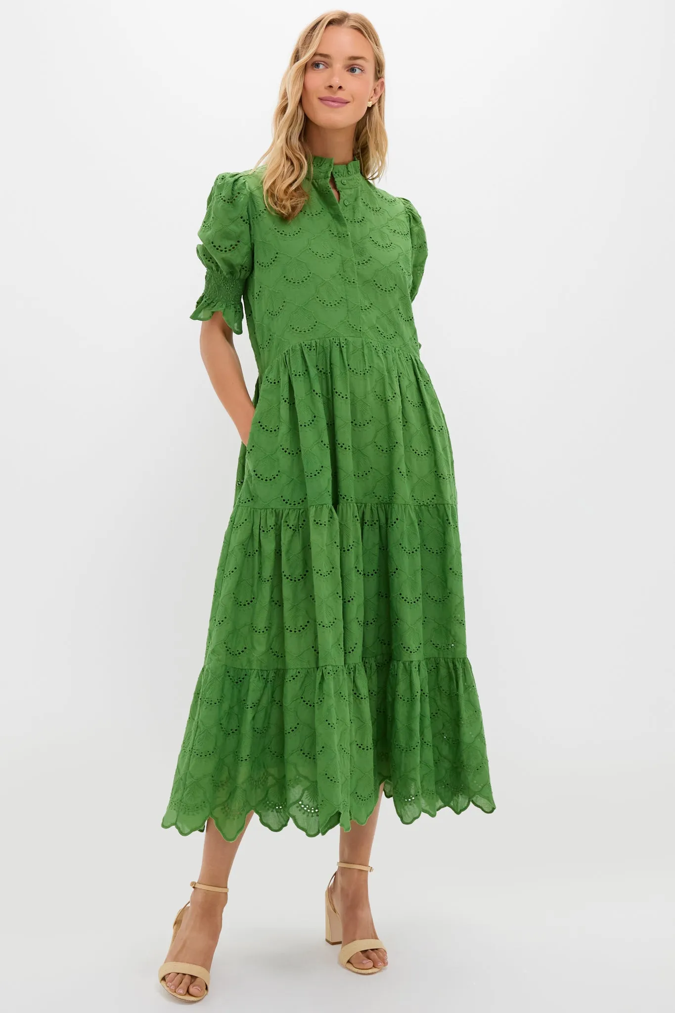 Fern Green Eyelet Bennett Maxi Dress sold by Tuckernuck