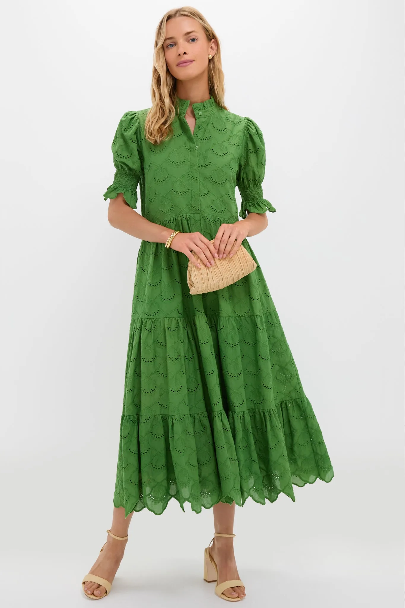 Fern Green Eyelet Bennett Maxi Dress sold by Tuckernuck product image thumbnail 3