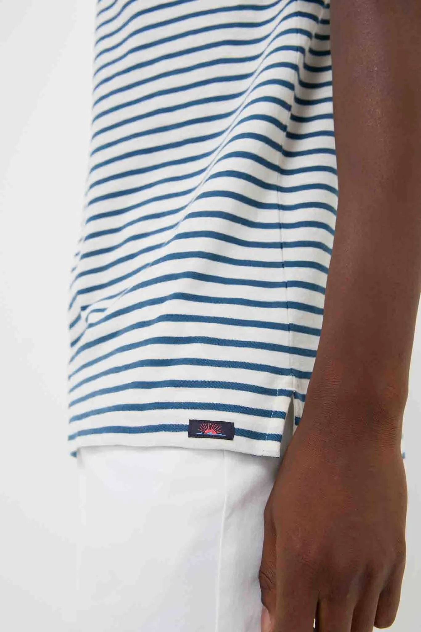 Ivory Breton Stripe Sunwashed Tee Shirt Polo sold by Tuckernuck product image thumbnail 5