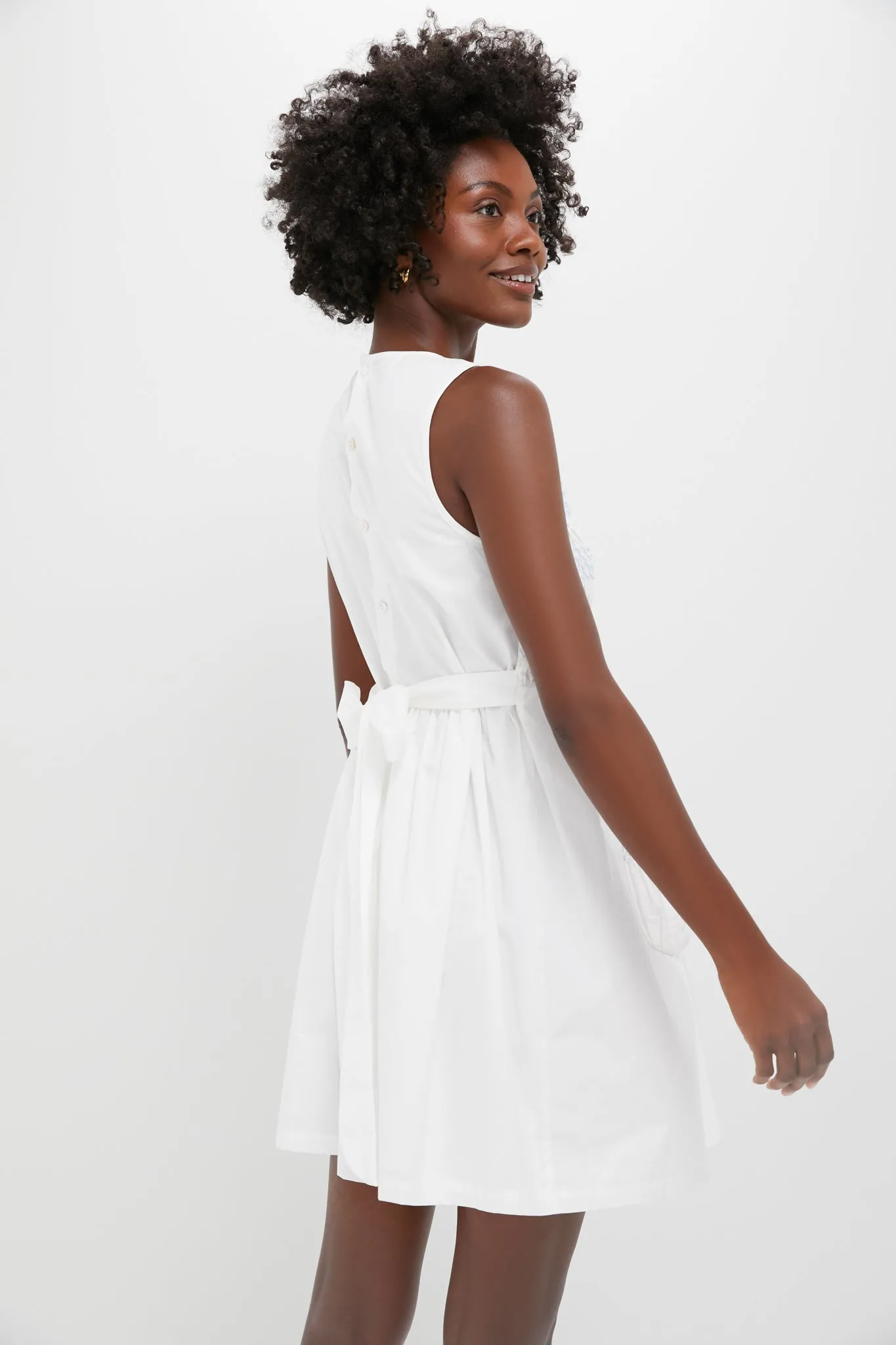 White Smocked Susannah Mini Dress sold by Tuckernuck product image thumbnail 4