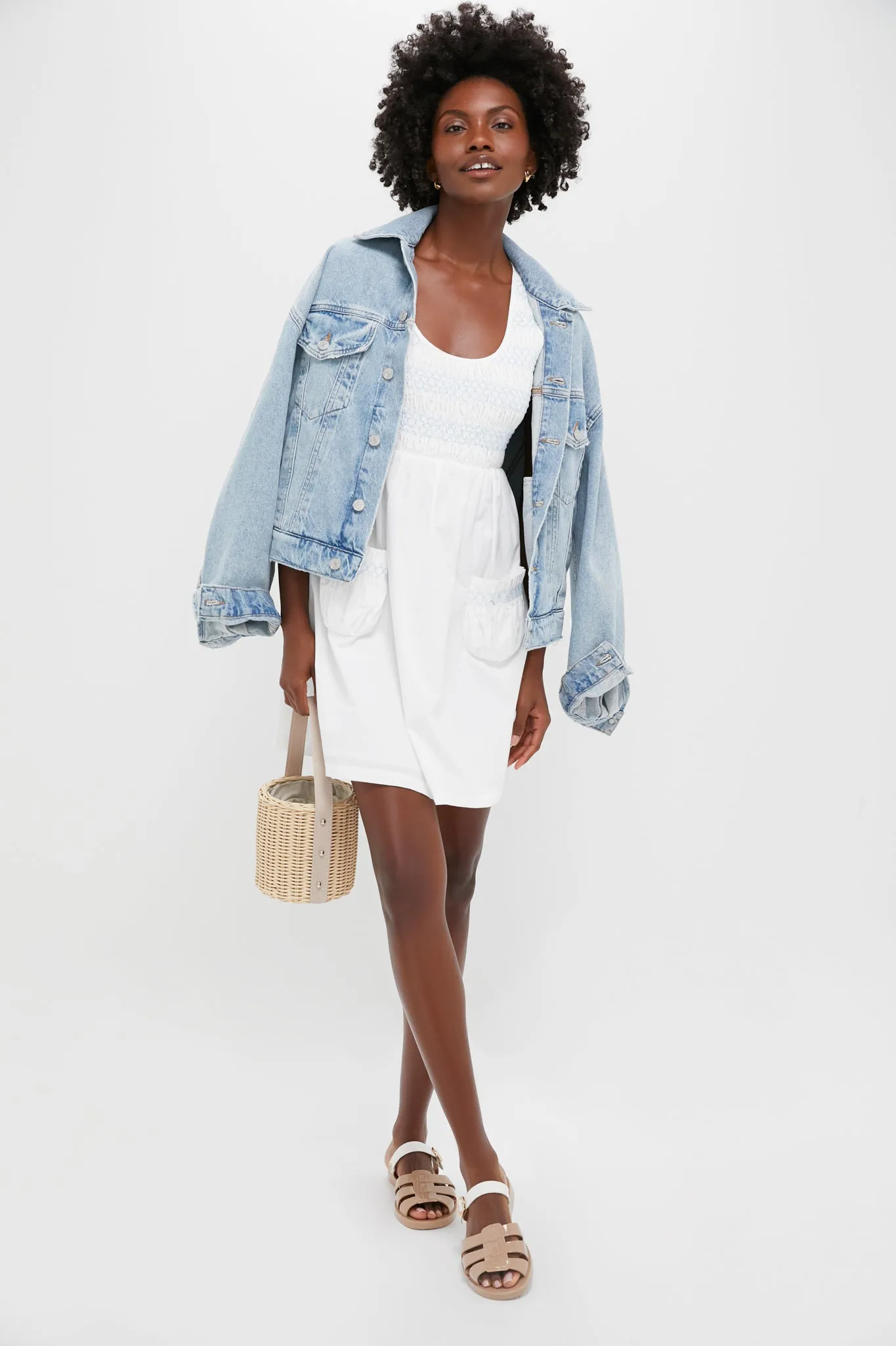 White Smocked Susannah Mini Dress sold by Tuckernuck product image thumbnail 2