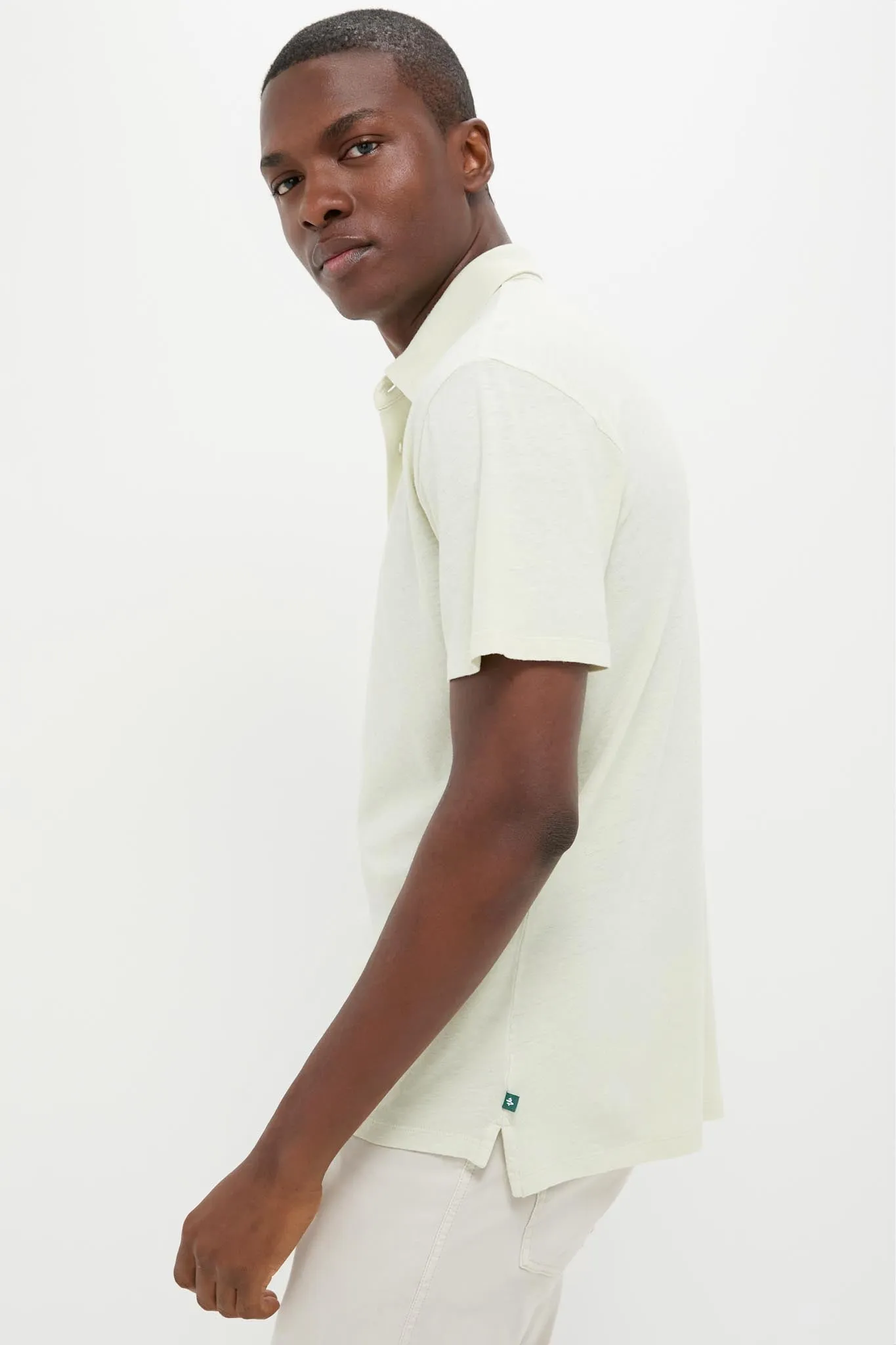 Sea Moss Drift Linen Polo sold by Tuckernuck product image thumbnail 3