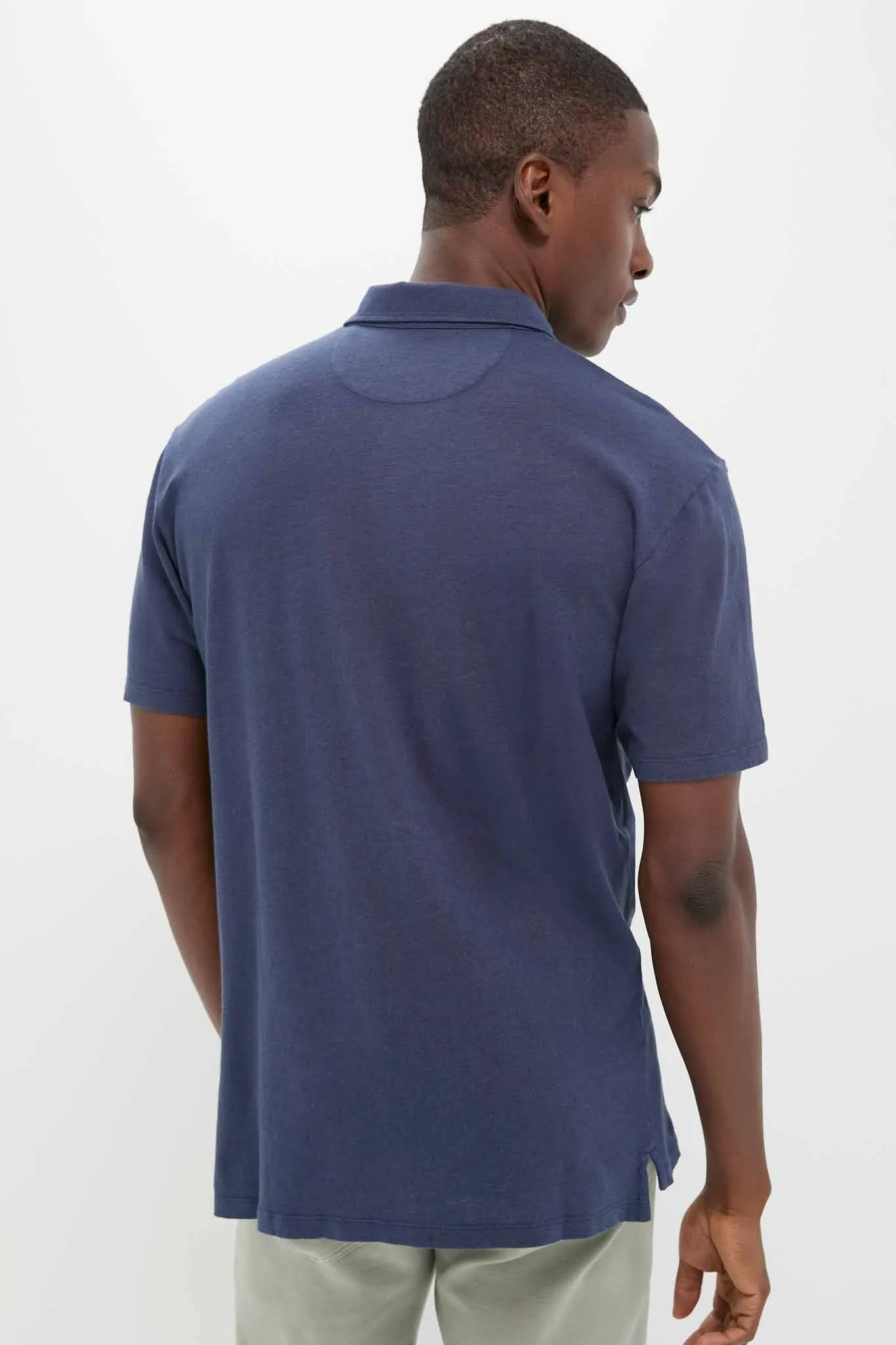 Nautical Blue Drift Linen Polo sold by Tuckernuck product image thumbnail 4