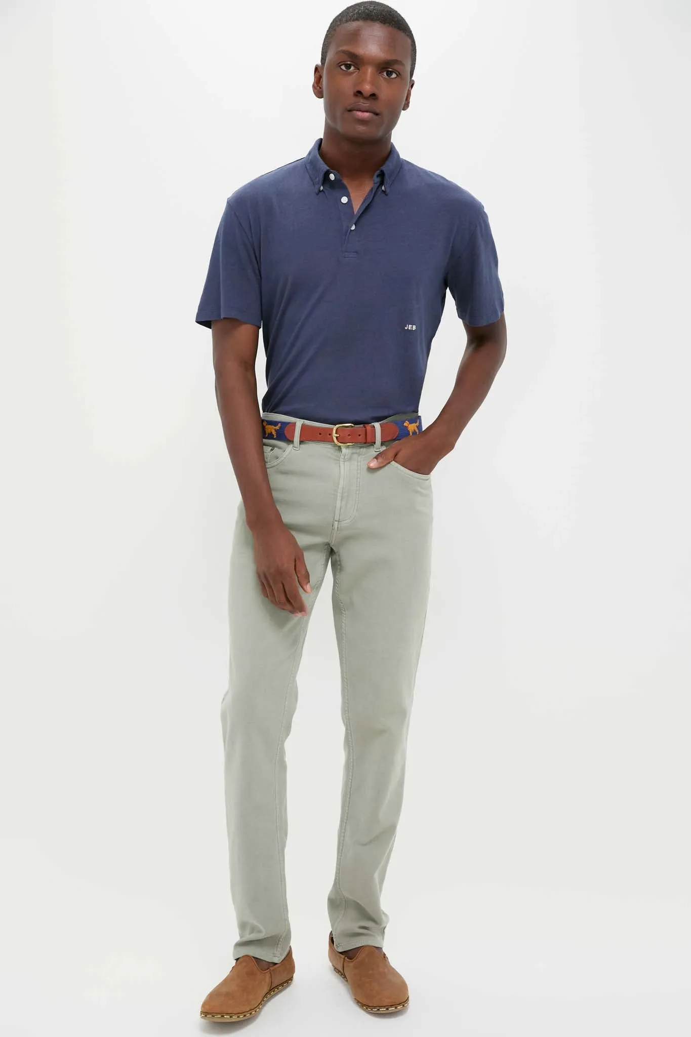 Nautical Blue Drift Linen Polo sold by Tuckernuck product image thumbnail 2