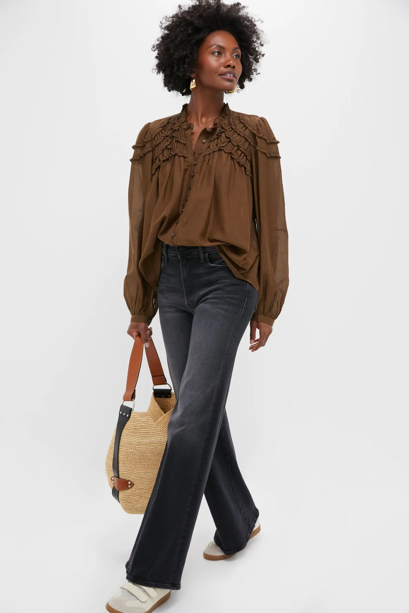 Dark Khaki Christa Blouse sold by Tuckernuck product image thumbnail 2