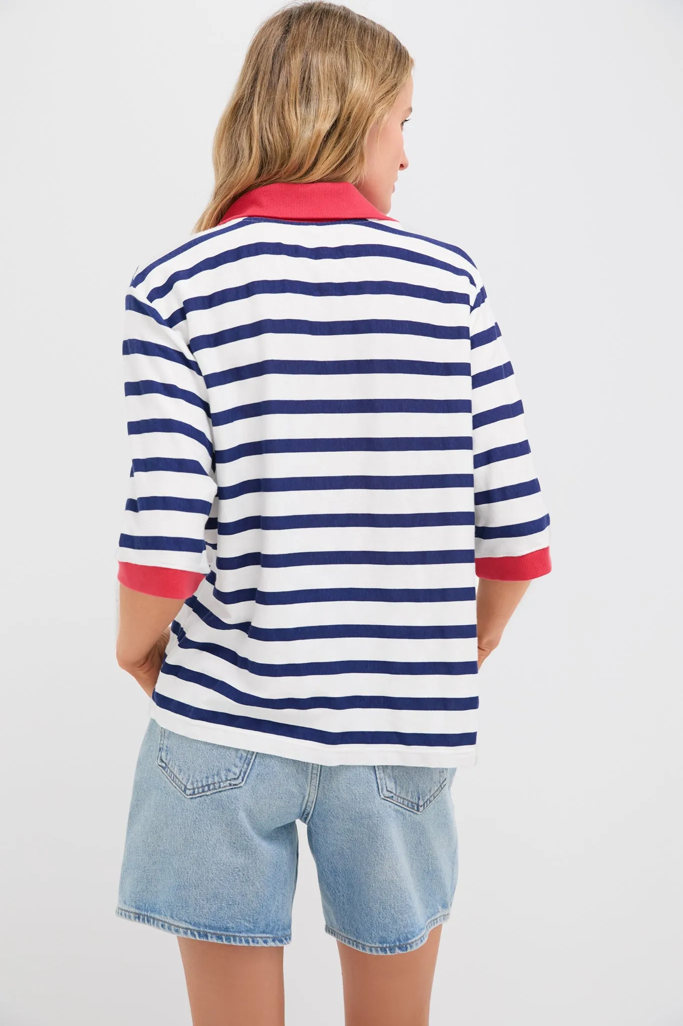 Navy Thin Stripe Polo sold by Tuckernuck product image thumbnail 4