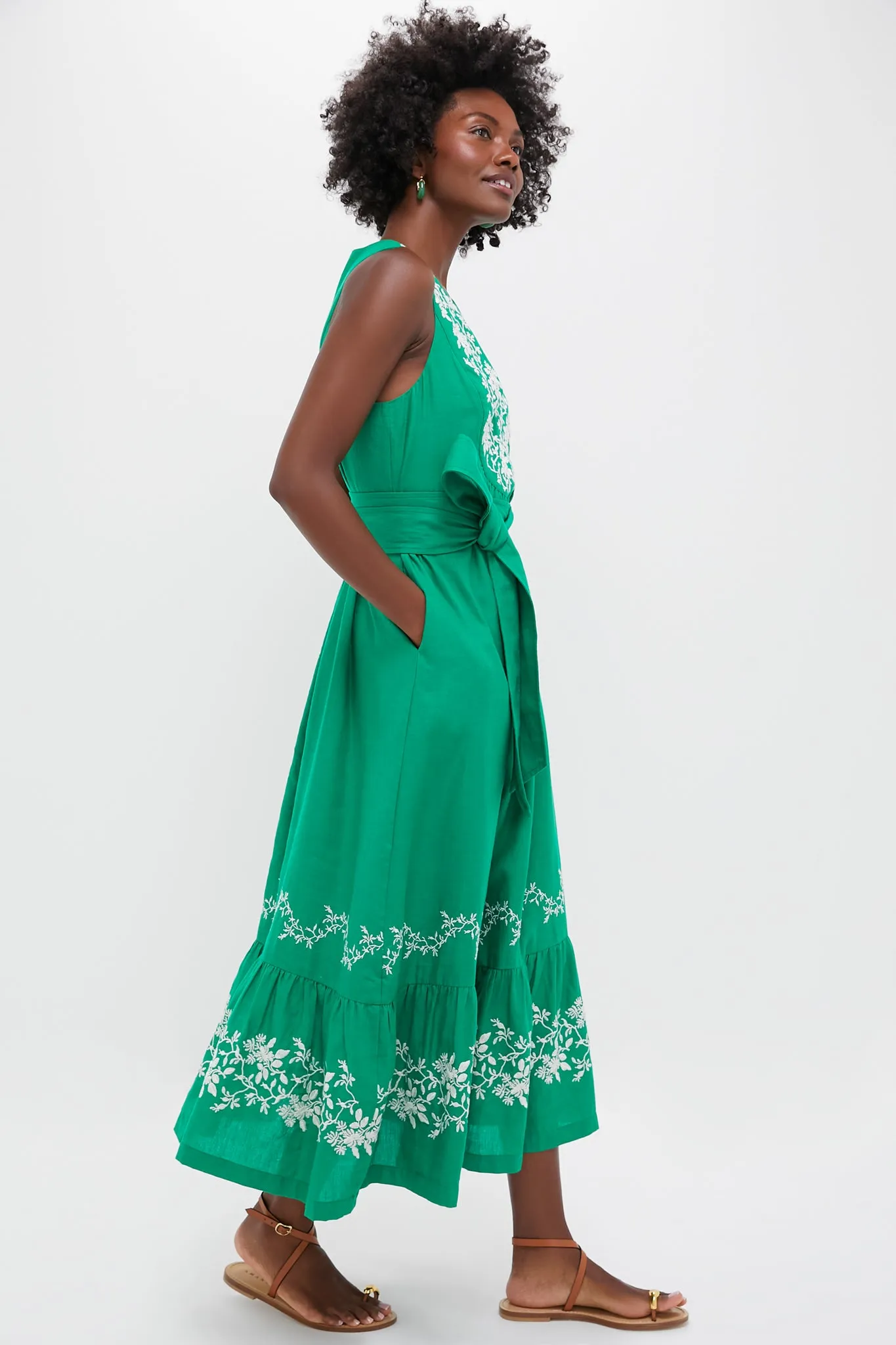 Garden Green Embroidered Malene Dress sold by Tuckernuck product image thumbnail 3