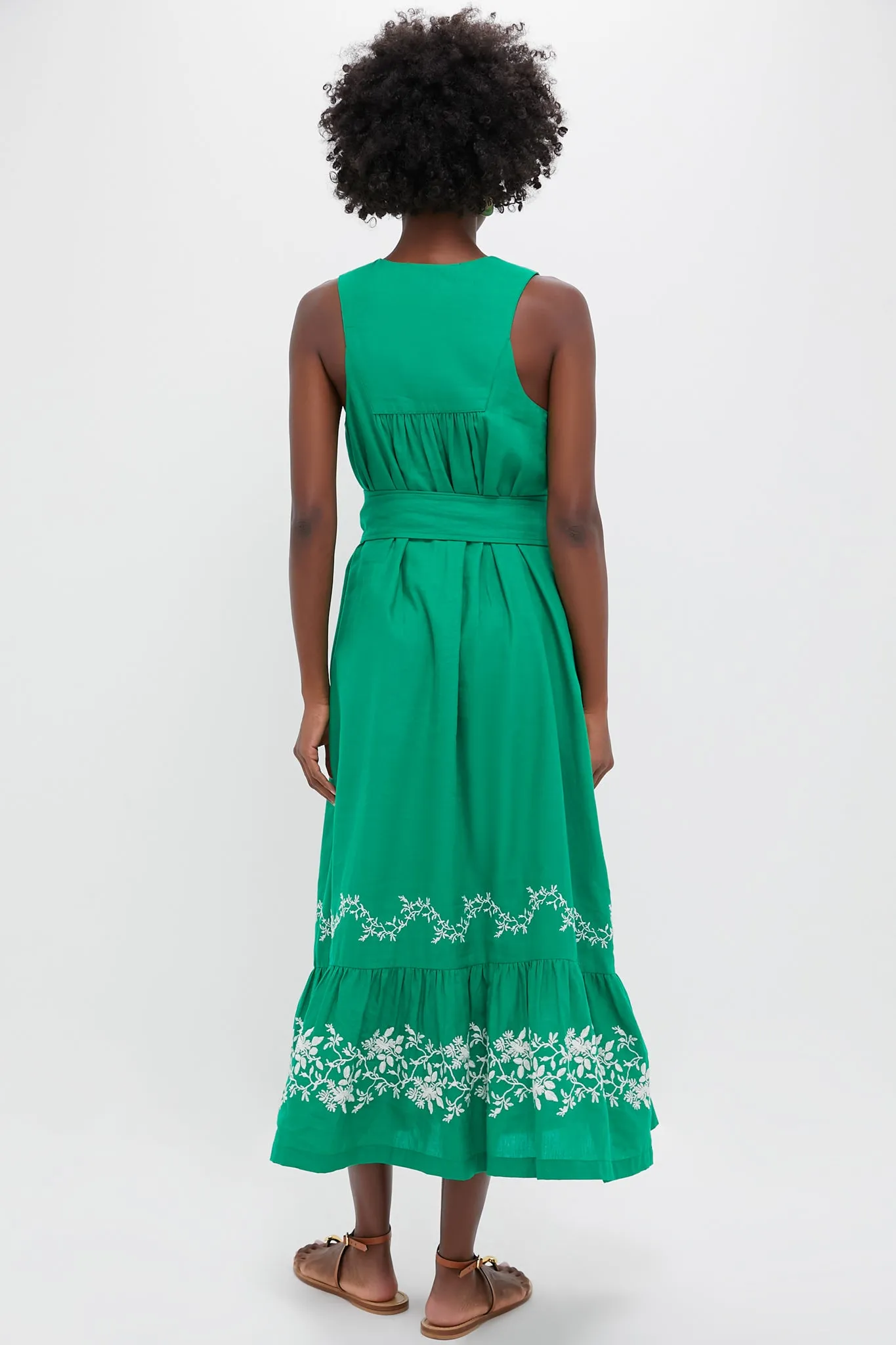Garden Green Embroidered Malene Dress sold by Tuckernuck product image thumbnail 4