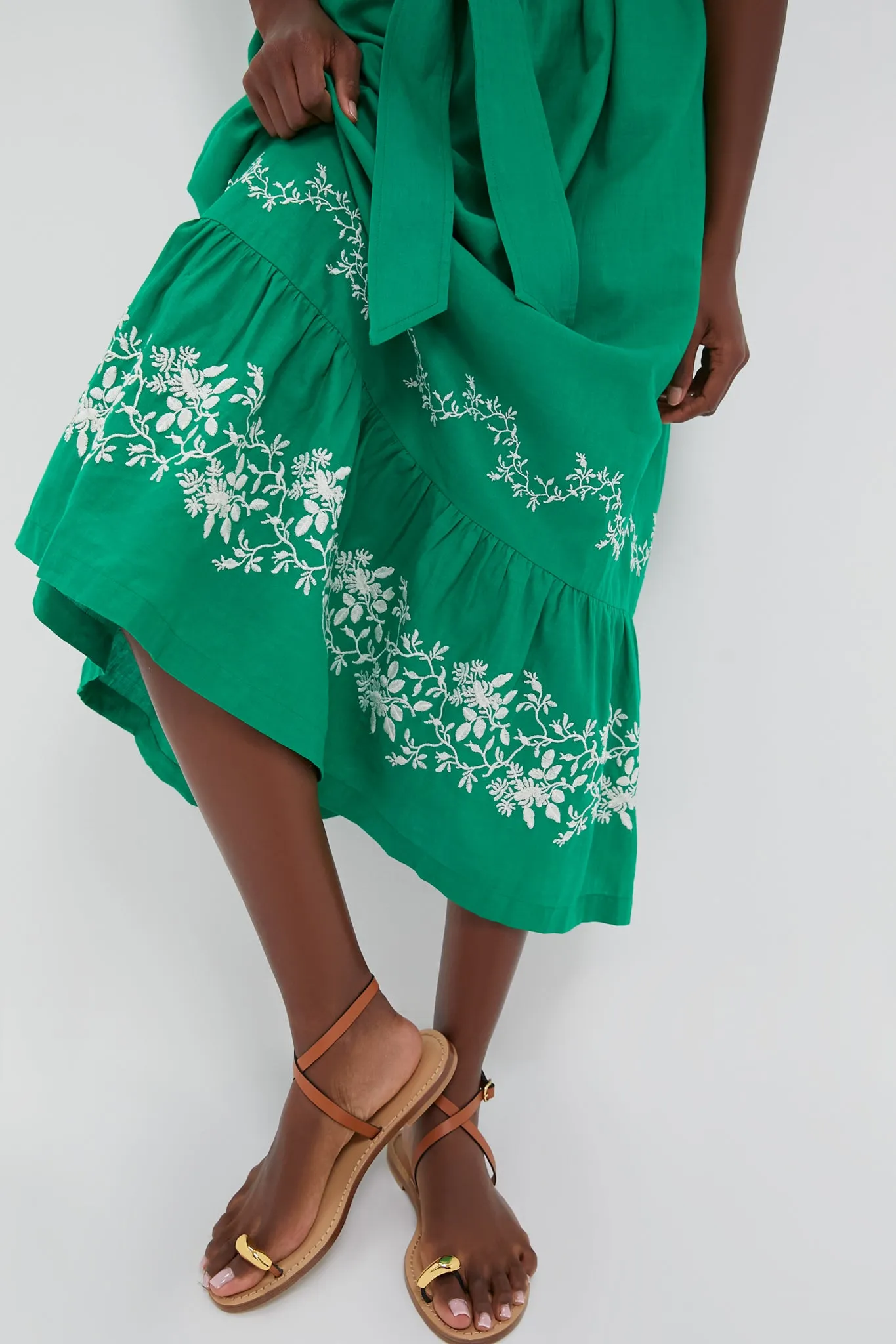 Garden Green Embroidered Malene Dress sold by Tuckernuck product image thumbnail 5