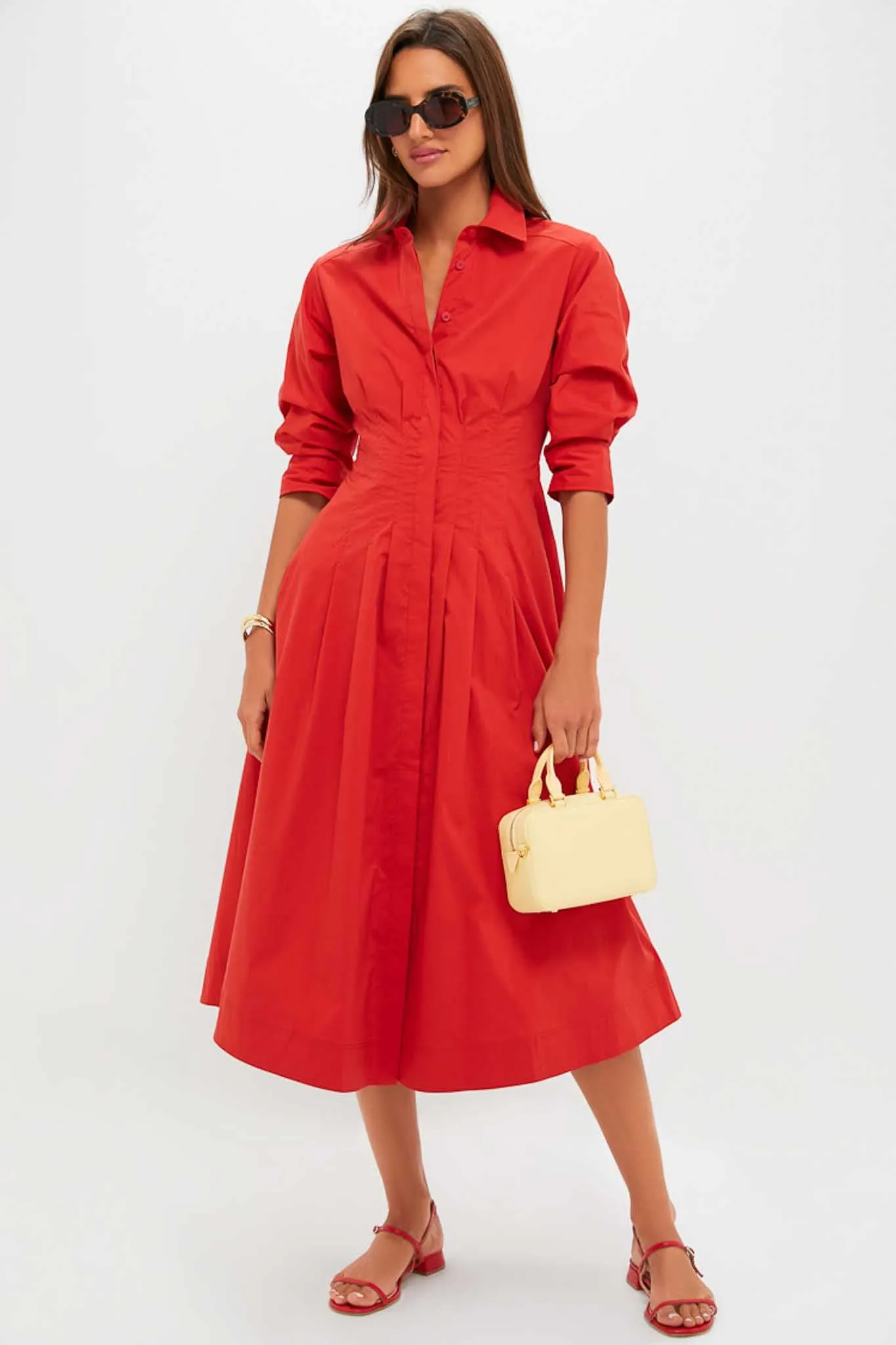 Crimson Jazz Pintuck Midi Dress sold by Tuckernuck product image thumbnail 2