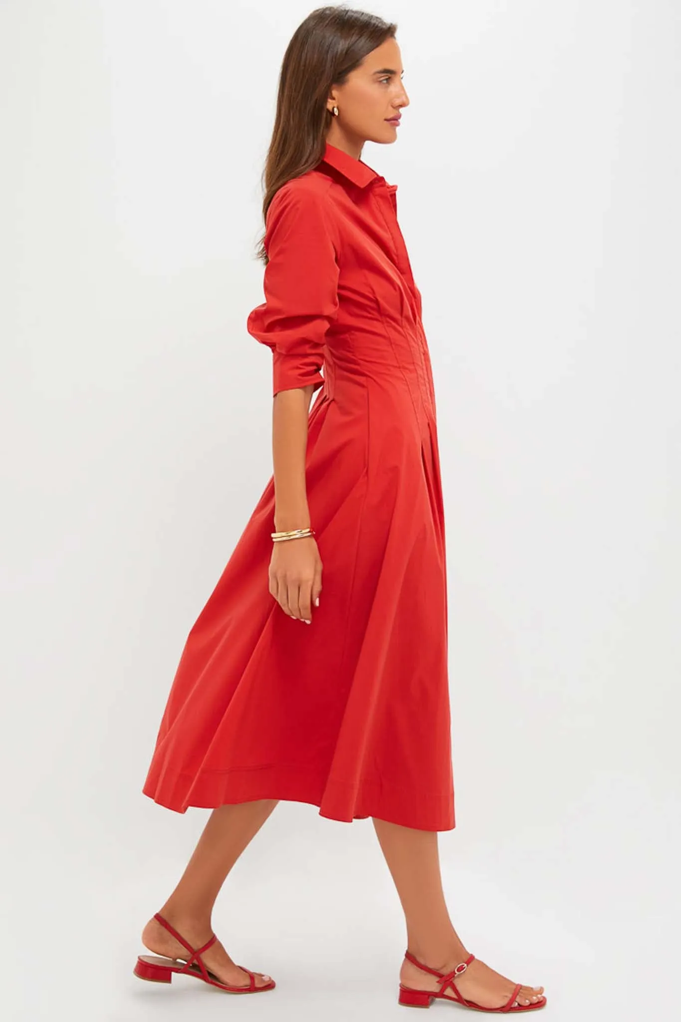 Crimson Jazz Pintuck Midi Dress sold by Tuckernuck product image thumbnail 3