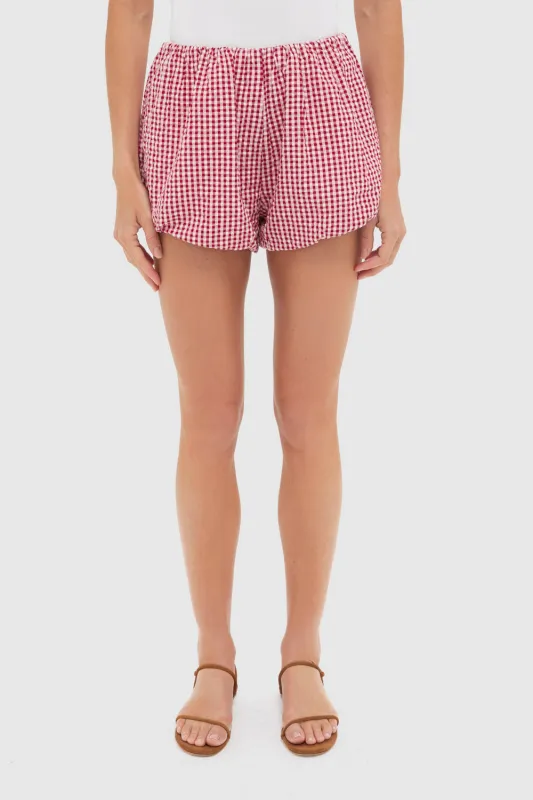 Red Gingham Aurelia Short sold by Tuckernuck