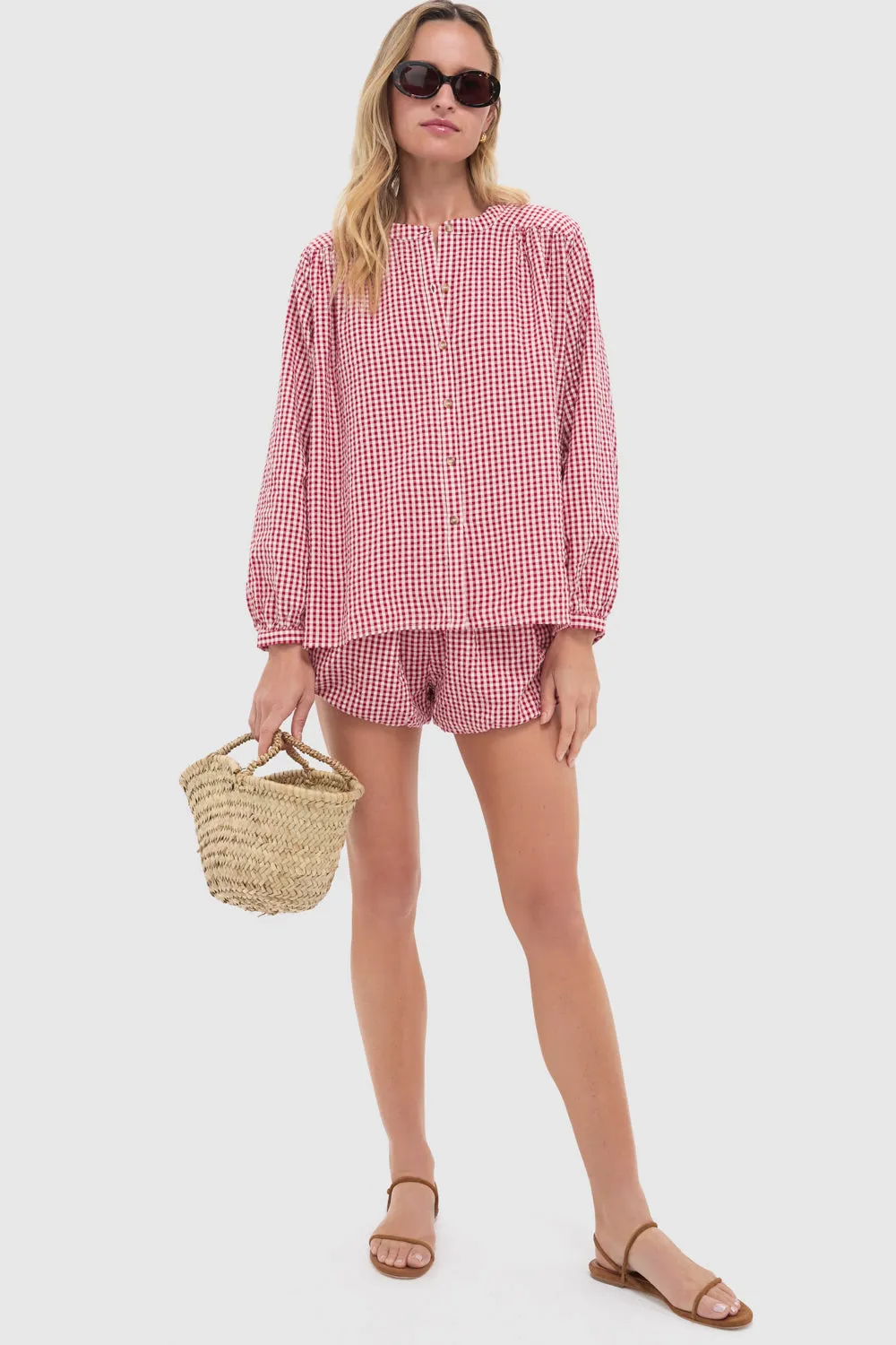 Red Gingham Aurelia Short sold by Tuckernuck product image thumbnail 2