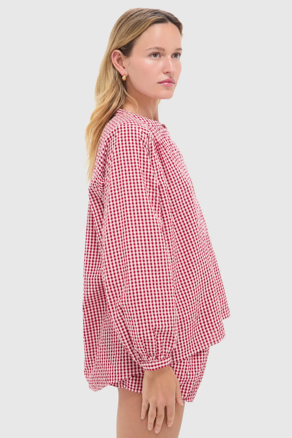 Red Gingham Mira Shirt sold by Tuckernuck product image thumbnail 3