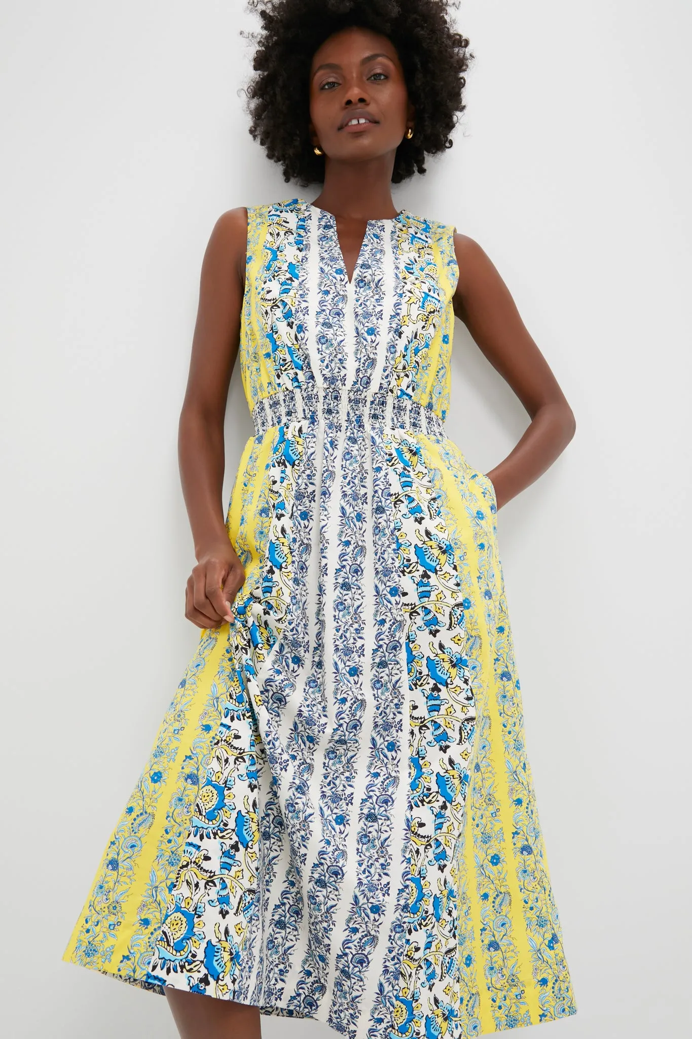 Goldenrod Chintz Stripe Arrietta Dress sold by Tuckernuck product image thumbnail 5