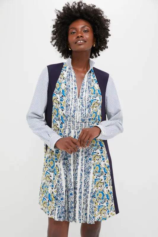 Goldenrod Chintz Stripe Benji Dress sold by Tuckernuck