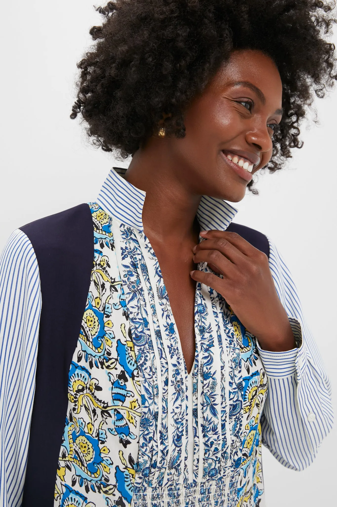 Goldenrod Chintz Stripe Benji Dress sold by Tuckernuck product image thumbnail 2