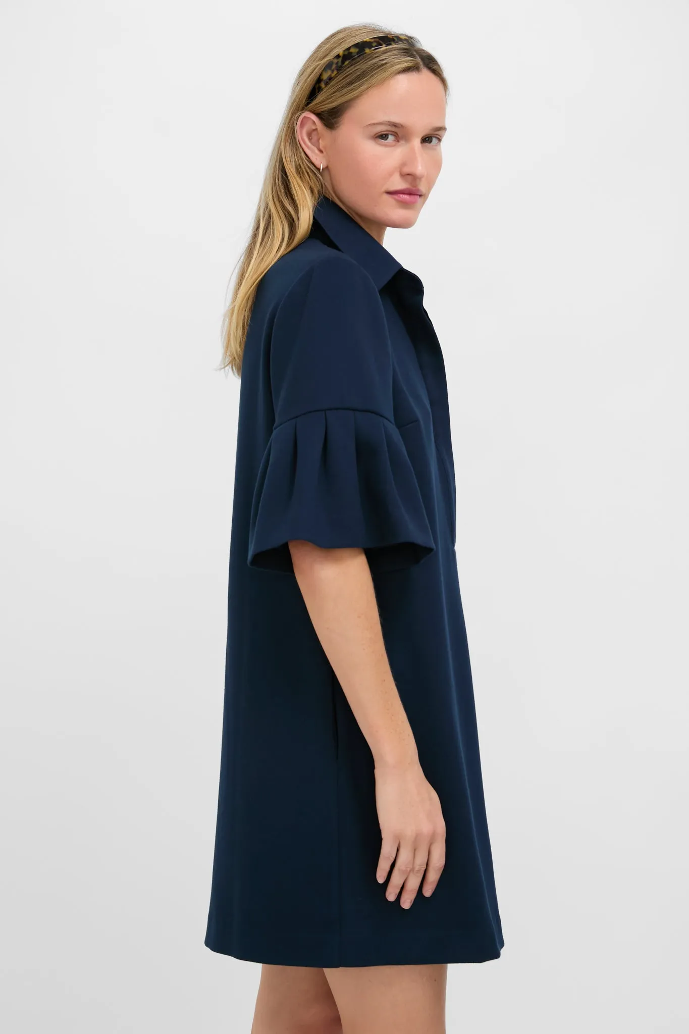 Navy Crepe Massey Dress sold by Tuckernuck product image thumbnail 3