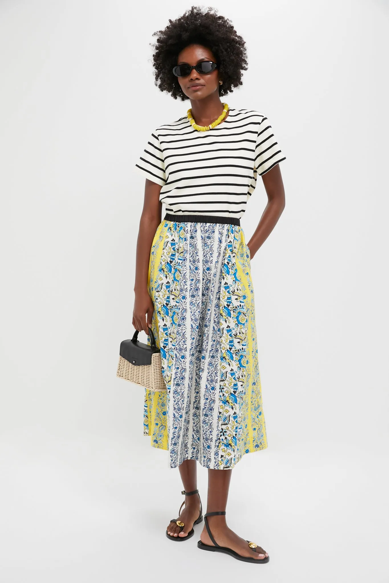 Goldenrod Chintz Stripe Gibbons Skirt sold by Tuckernuck product image thumbnail 2