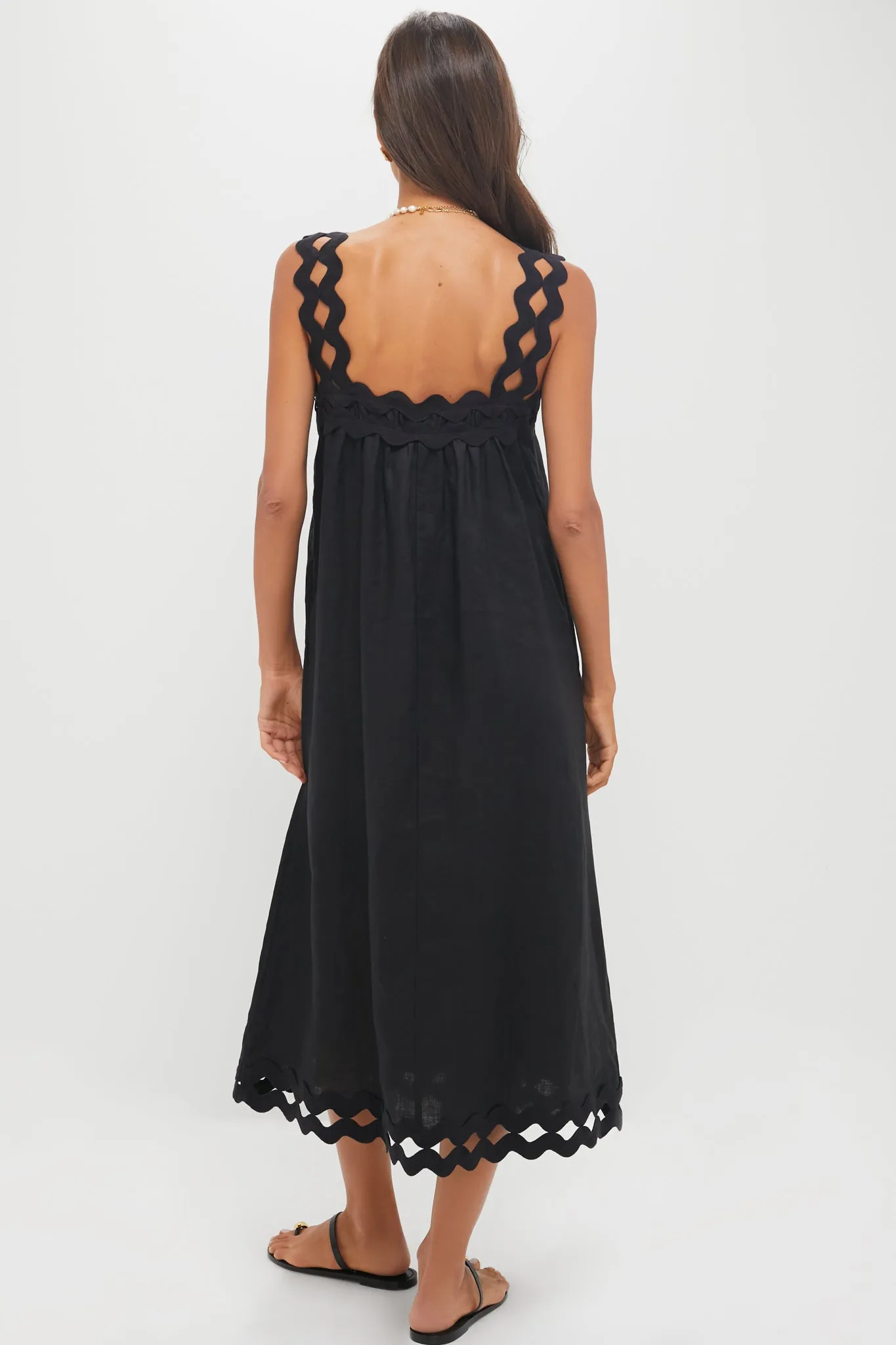 Black Ric Rac Linen Ellis Dress sold by Tuckernuck product image thumbnail 4