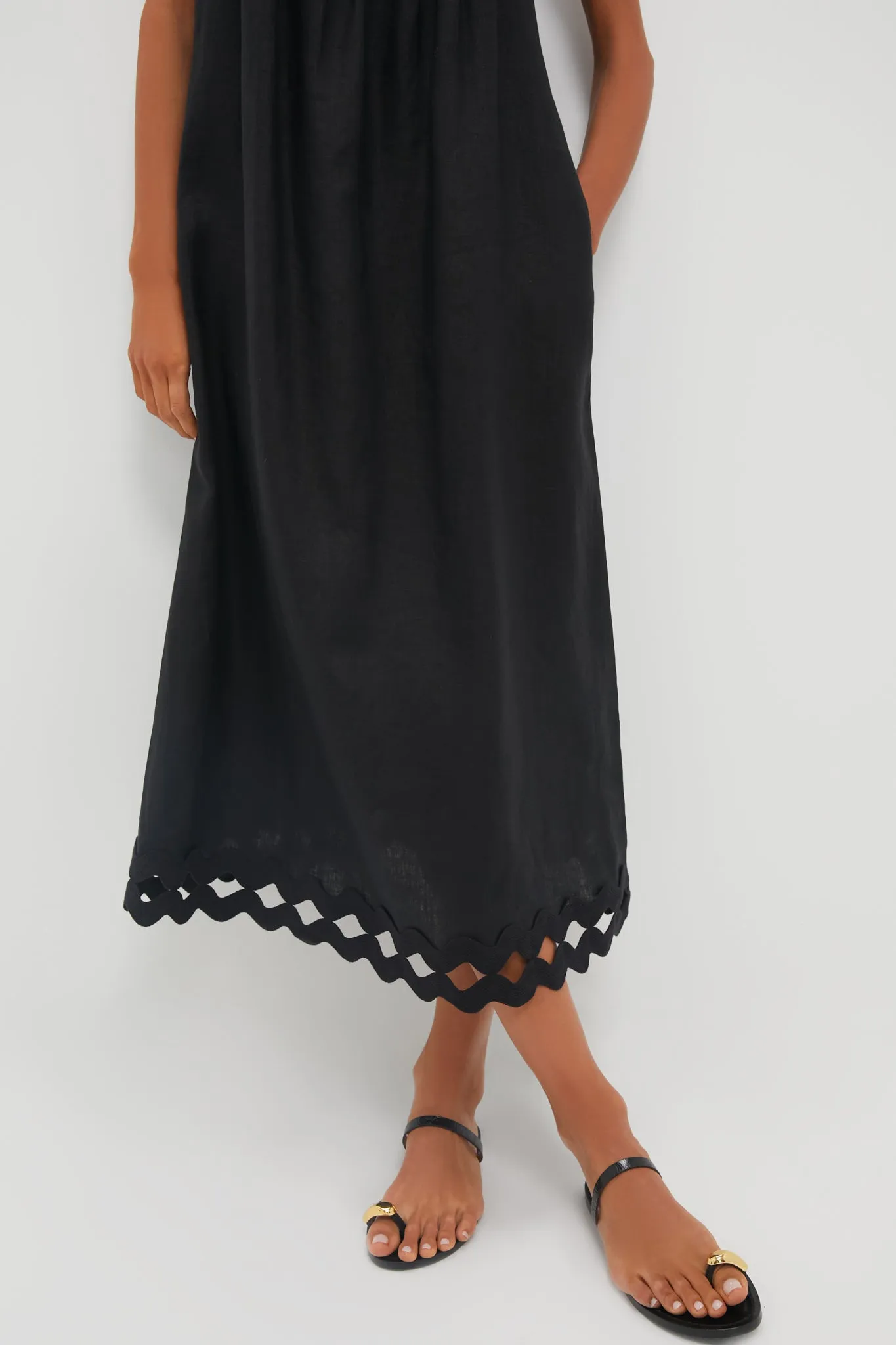 Black Ric Rac Linen Ellis Dress sold by Tuckernuck product image thumbnail 5