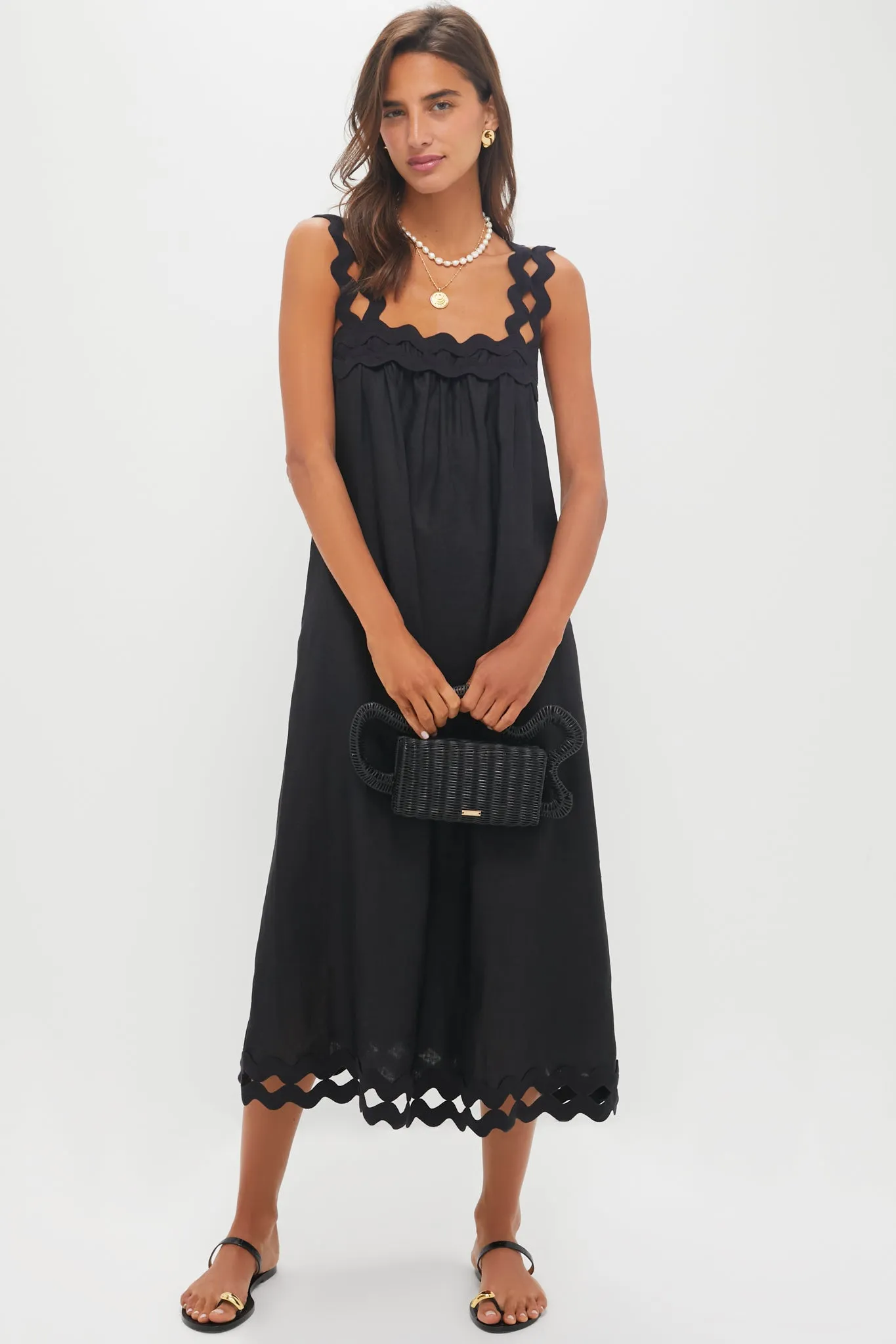 Black Ric Rac Linen Ellis Dress sold by Tuckernuck product image thumbnail 2