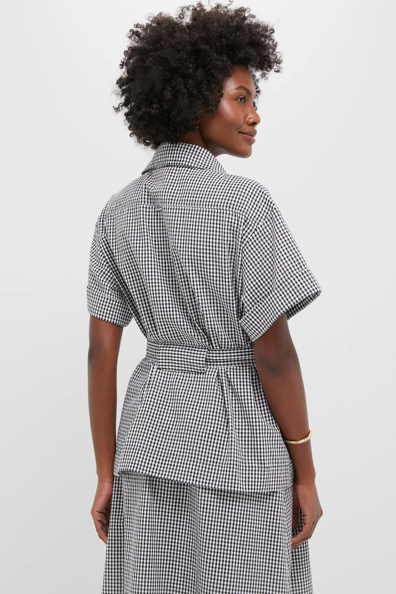 Black Gingham Ava Jacket sold by Tuckernuck product image thumbnail 4