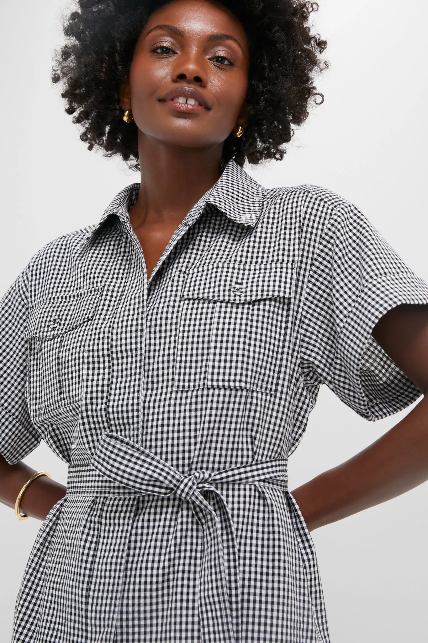 Black Gingham Ava Jacket sold by Tuckernuck product image thumbnail 5